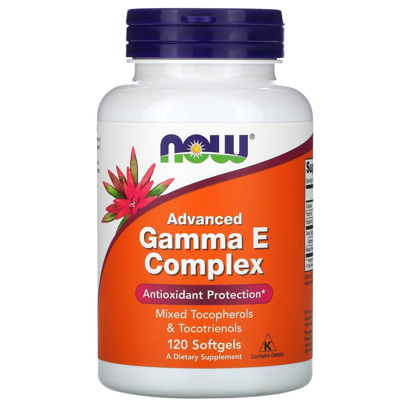 Now Foods, Complejo avanzado de gamma E, 120 cápsulas blandas