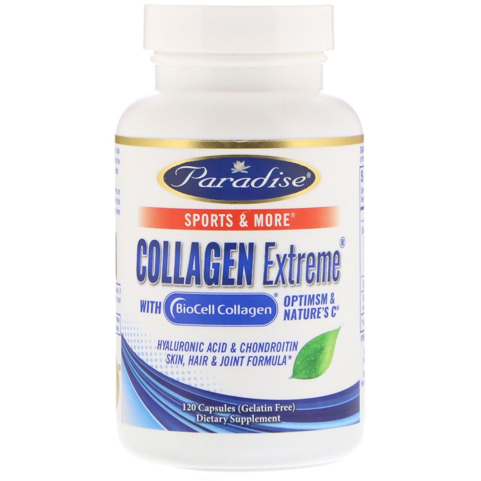 Paradise Herbs, Colágeno extremo con colágeno biocelular, 120 cápsulas