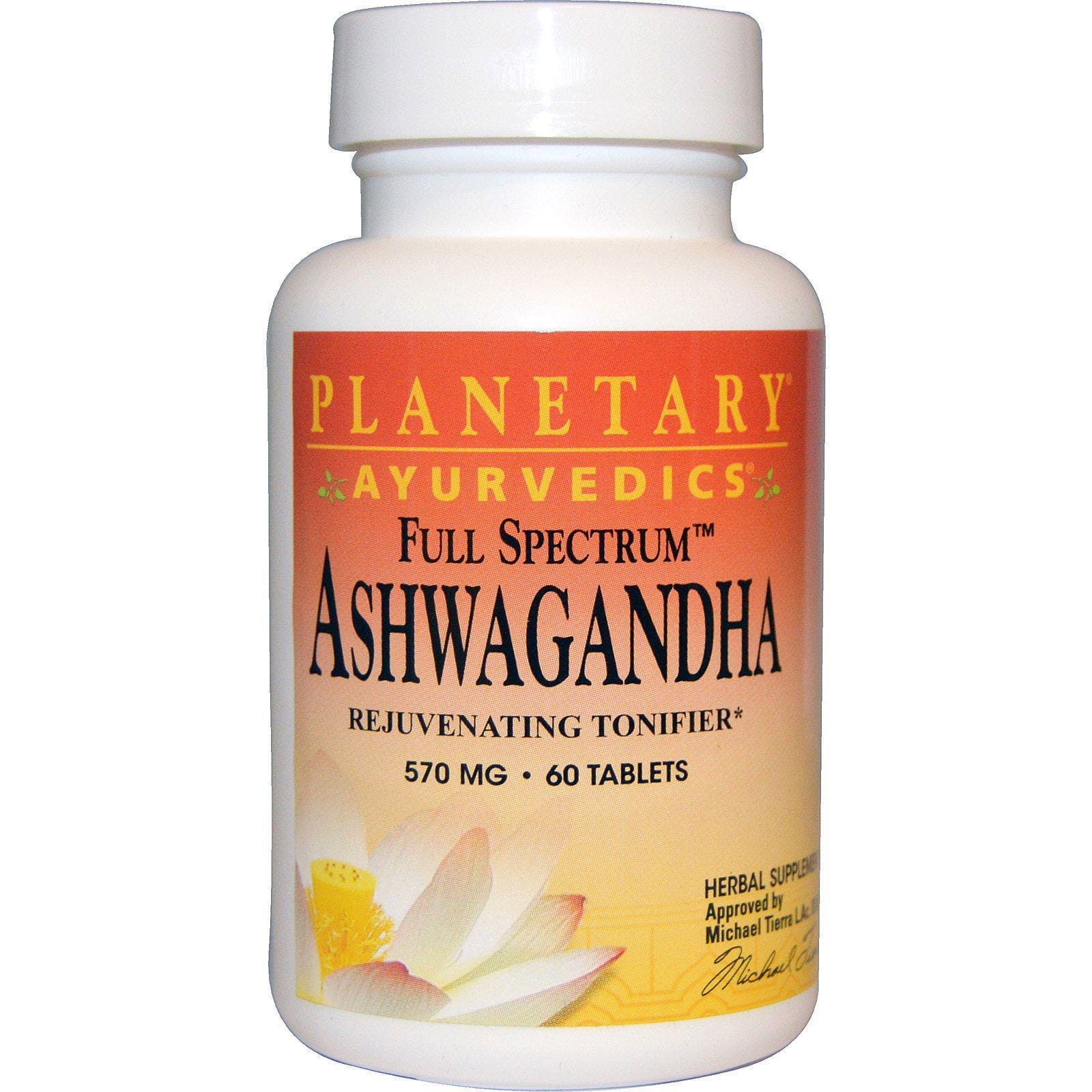 Planetary Herbals, Ayurvedics, Ashwagandha de espectro completo, 570 mg, 60 comprimidos