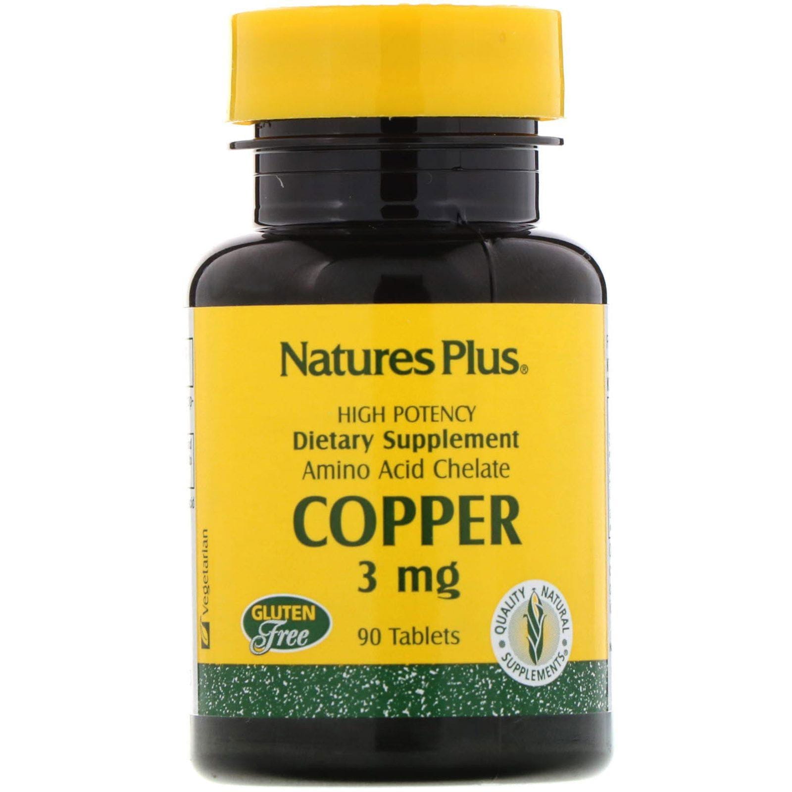 Nature's Plus, Copper, 3 mg, 90 Pastillas