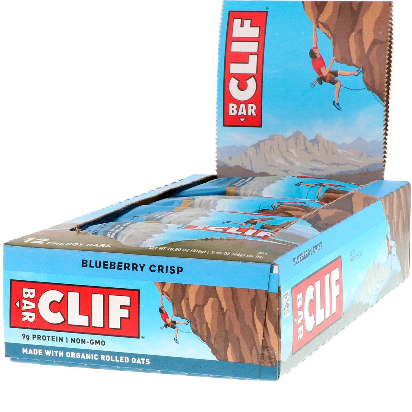 Clif Bar, Barra de energía, aperitivo de arándano, 12 barras, 2.40 oz (68 g) cada una