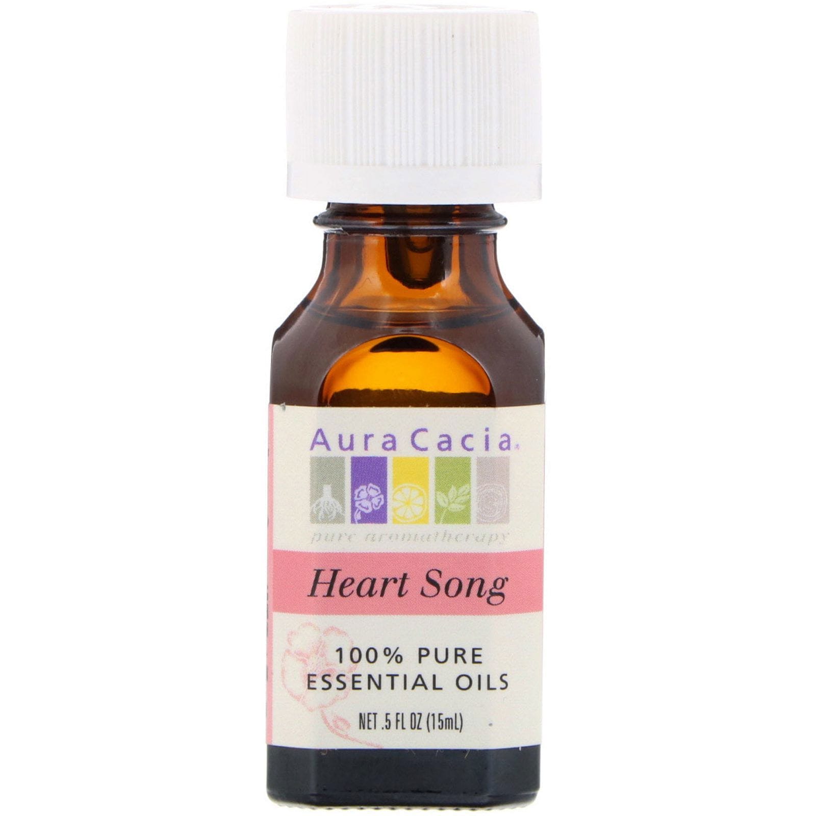 Aura Cacia, Aceite Esencial 100% Puros, Canción del Corazón, .5 fl oz (15 ml)