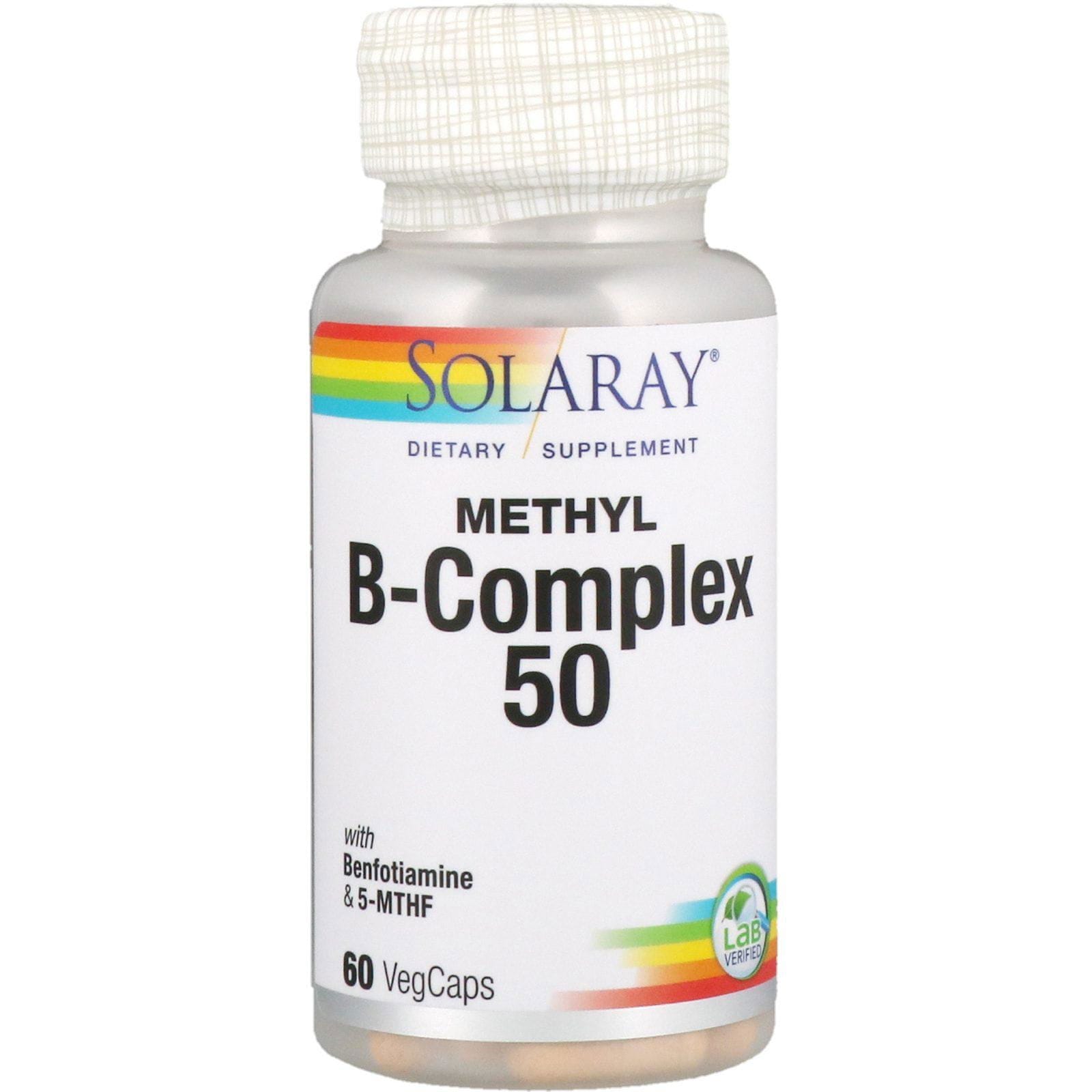 Solaray, Complejo Methyl B 50, 60 cáp. vegetales