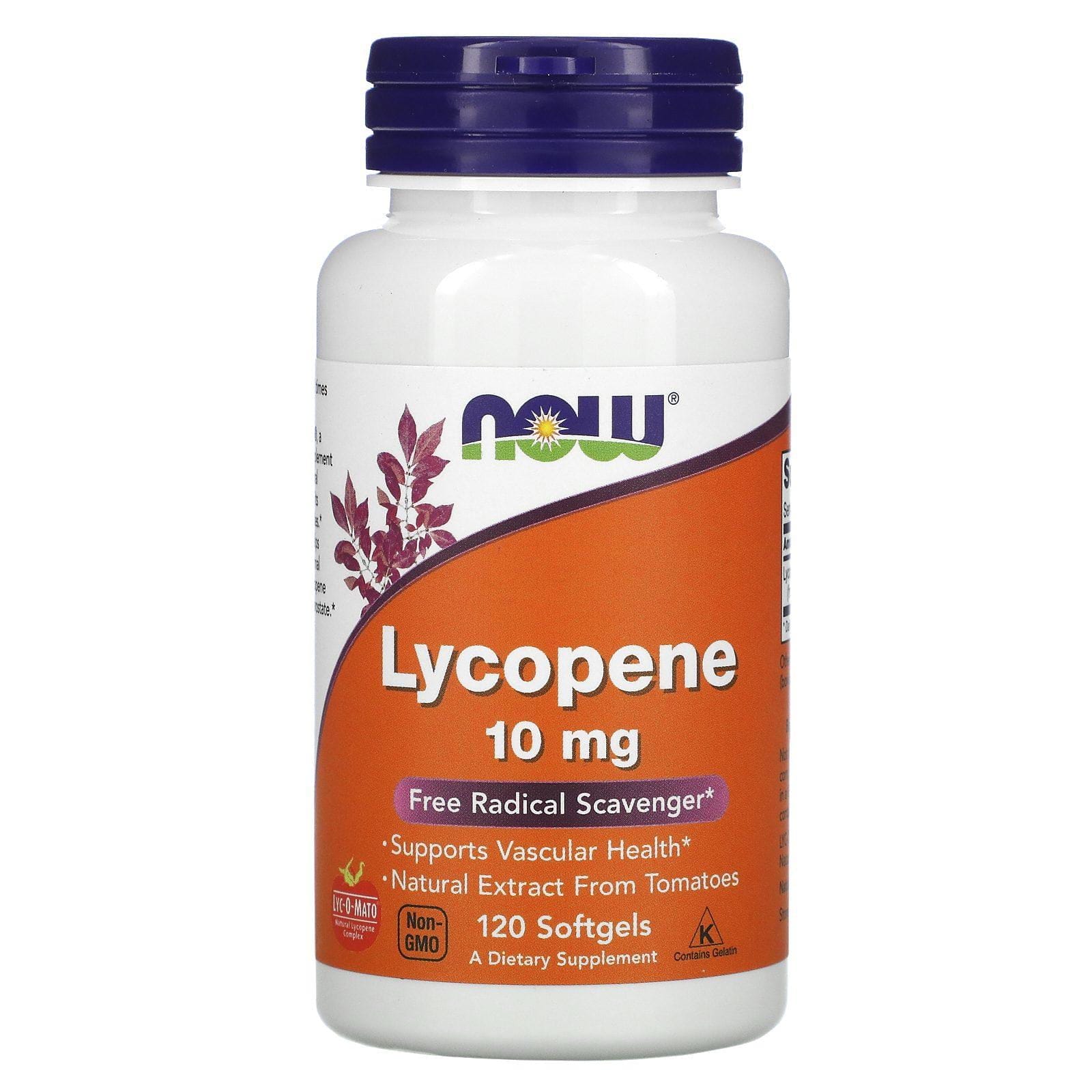 Now Foods, Licopeno, 10 mg, 120 cápsulas de gel