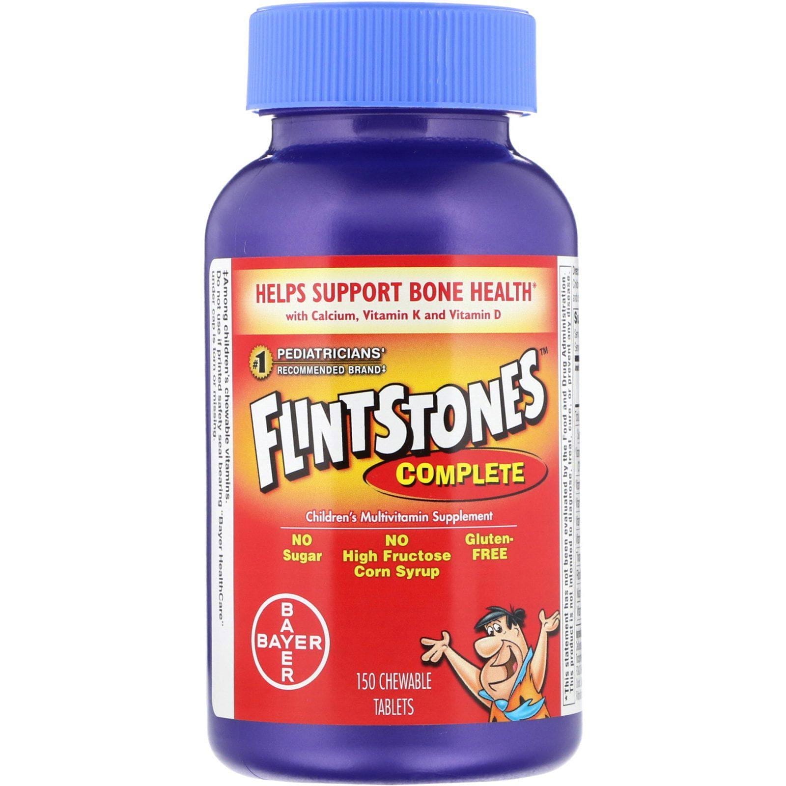 Flintstones, Suplemento multivitamínico completo para niños, 150 tabletas masticables