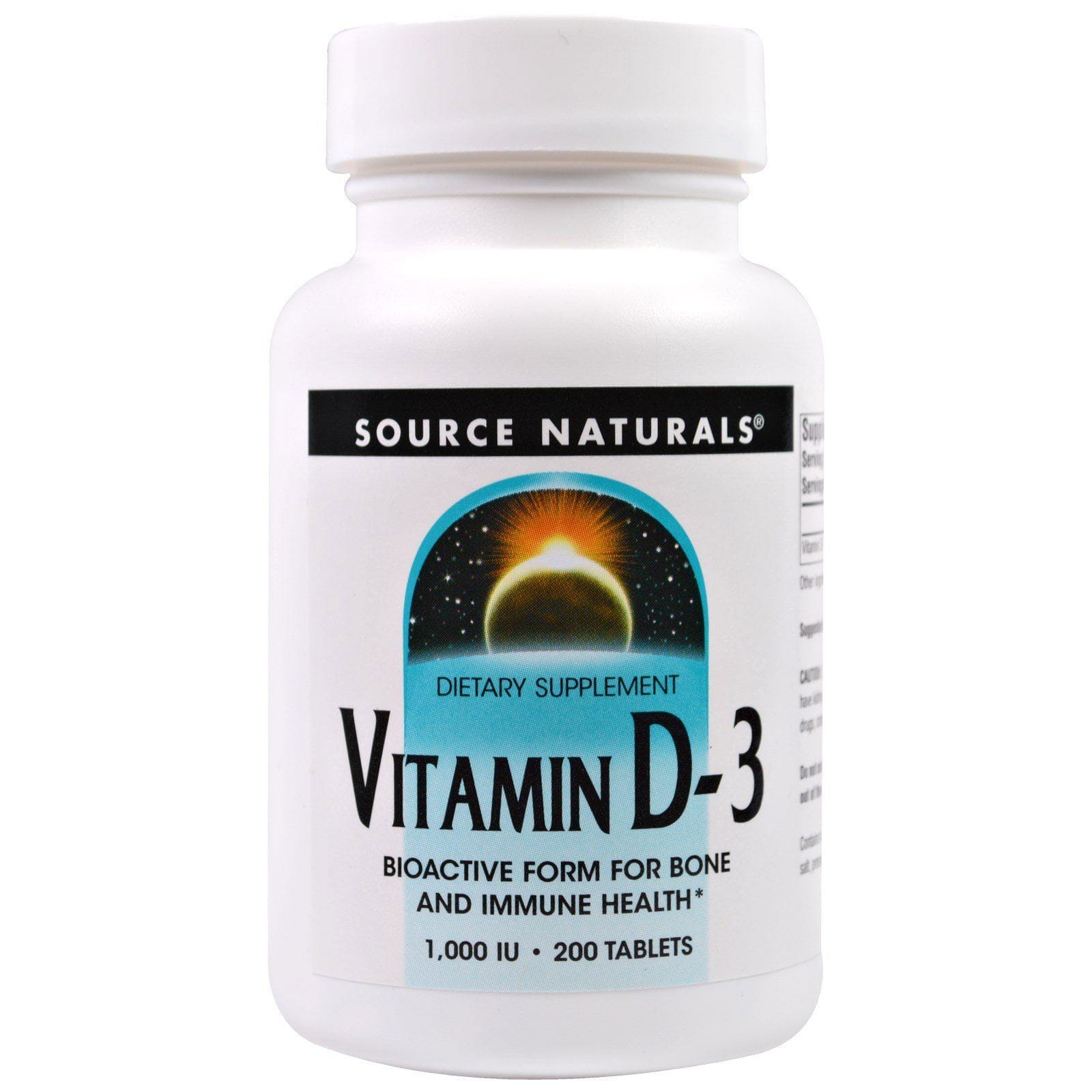 Source Naturals, Vitamina D-3, 1,000 IU, 200 tabletas