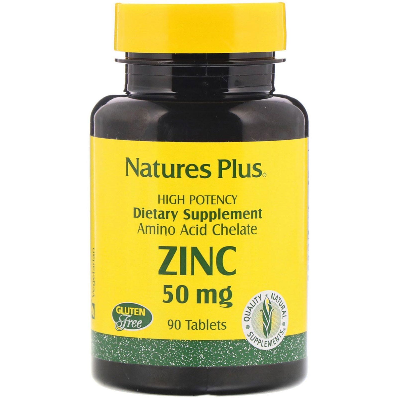 Nature's Plus, Zinc, 50 mg, 90 comprimidos