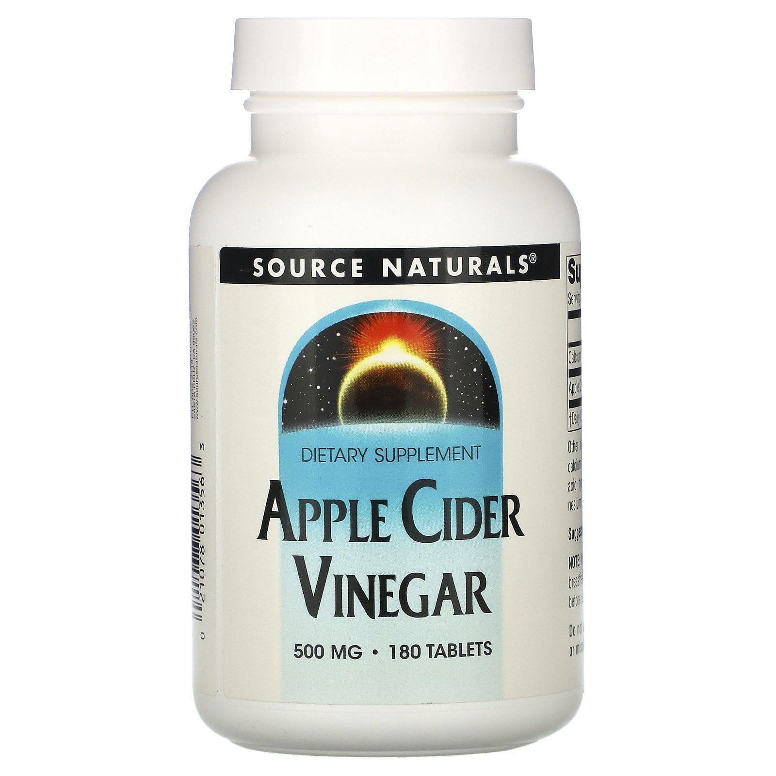 Source Naturals, Vinagre de sidra de manzana, 500 mg, 180 Tabletas