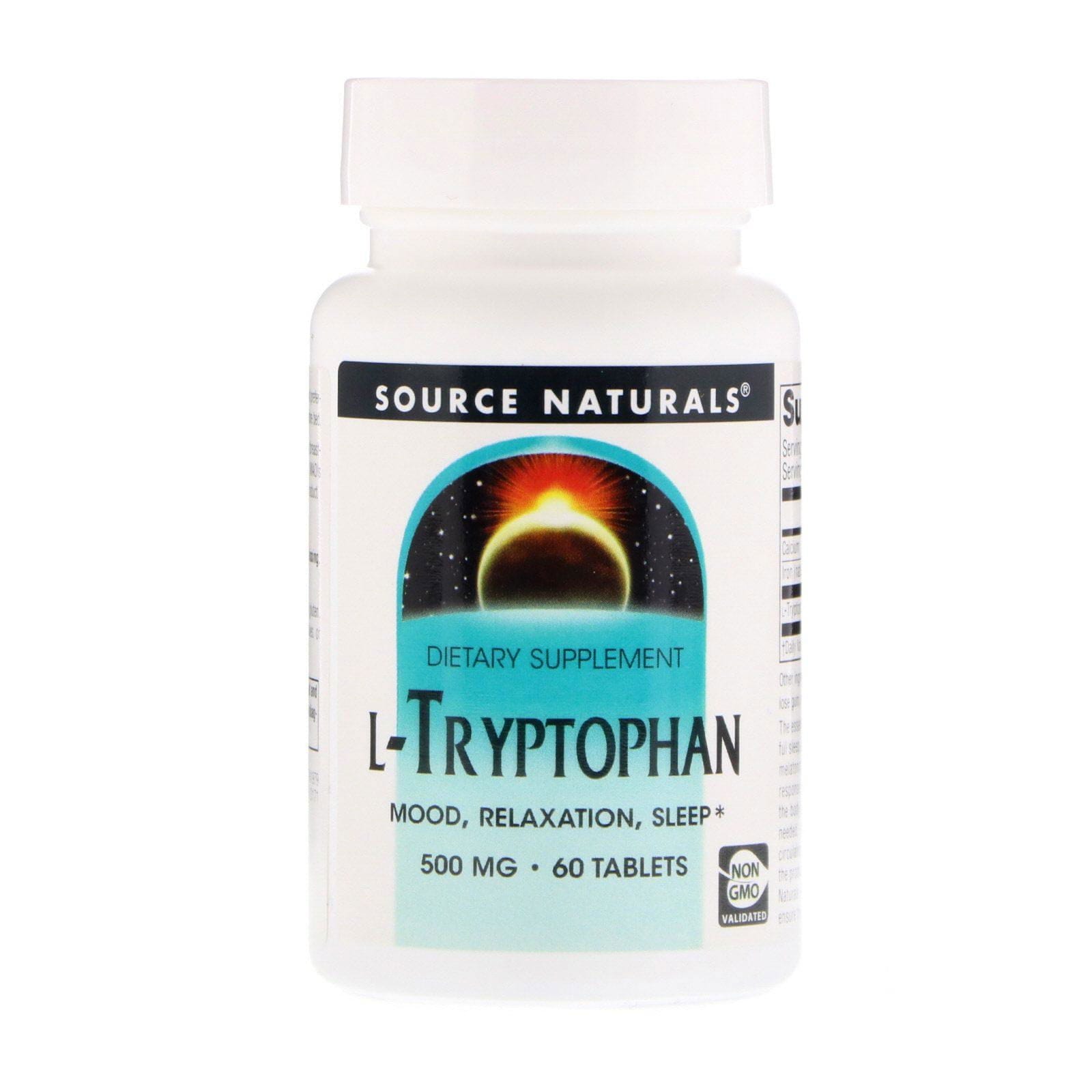 Source Naturals, L-Triptófano, 500 mg, 60 Tabletas