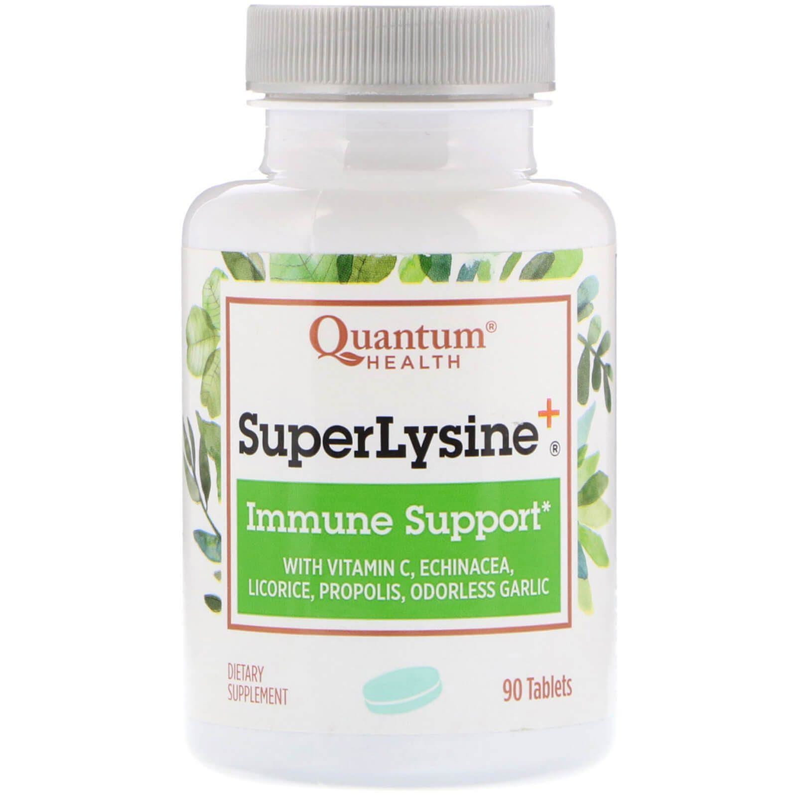 Quantum Health, Super Lisina + Sistema Inmune, 90 Tabletas