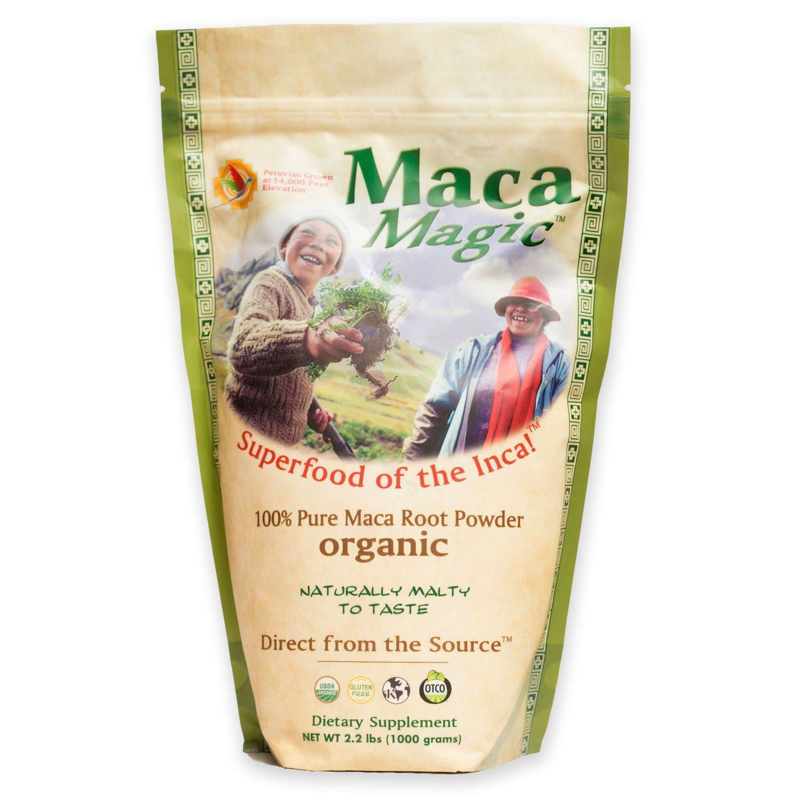 Maca Magic, Orgánico, polvo de raíz de maca 100 % puro, 2.2 lb (1000 g)