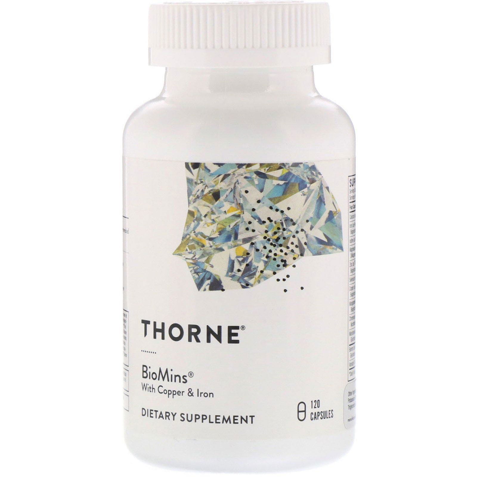 Thorne Research, BioMins con cobre y hierro, 120 cápsulas