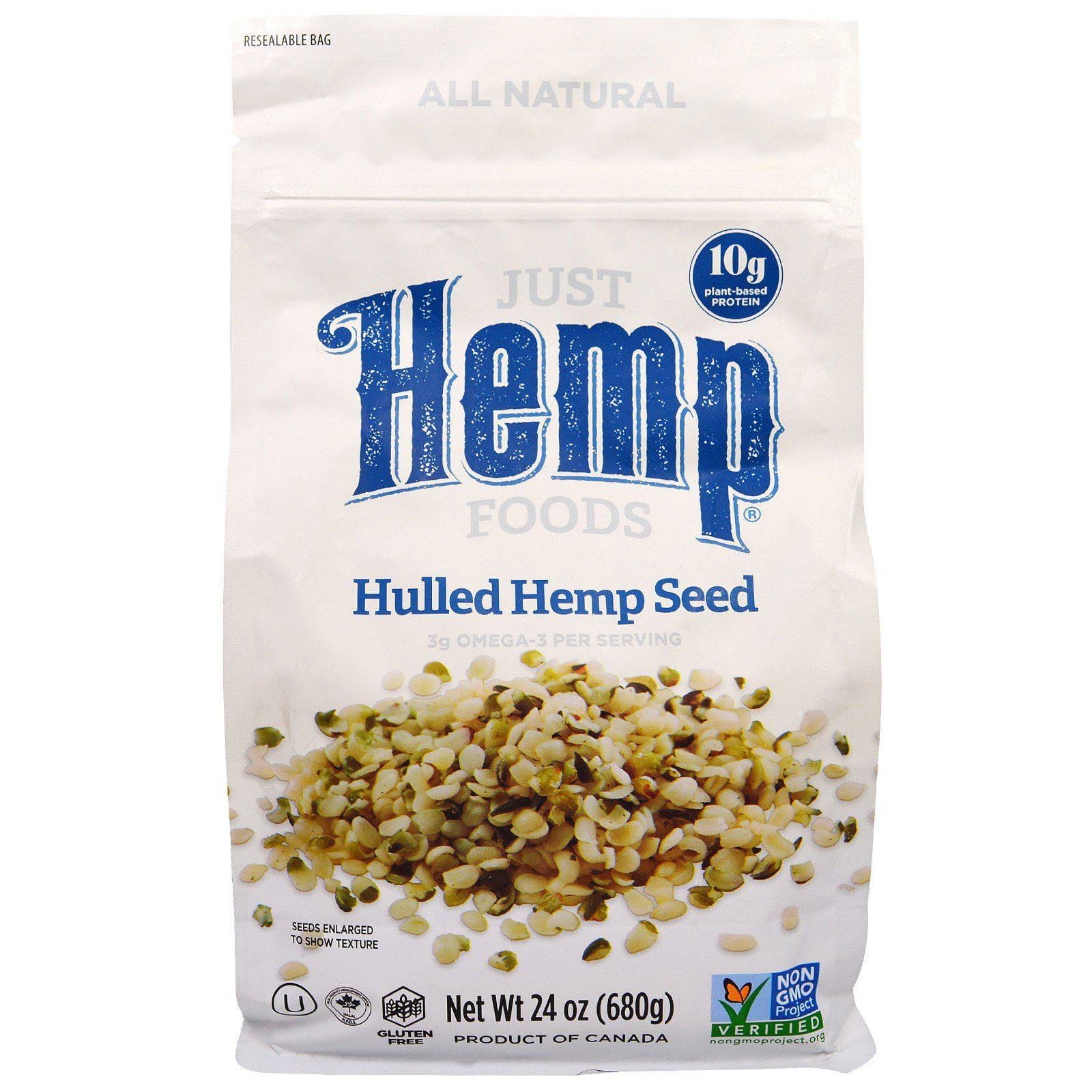 Just Hemp Foods, Semillas peladas de cáñamo, 24 oz (680 g)