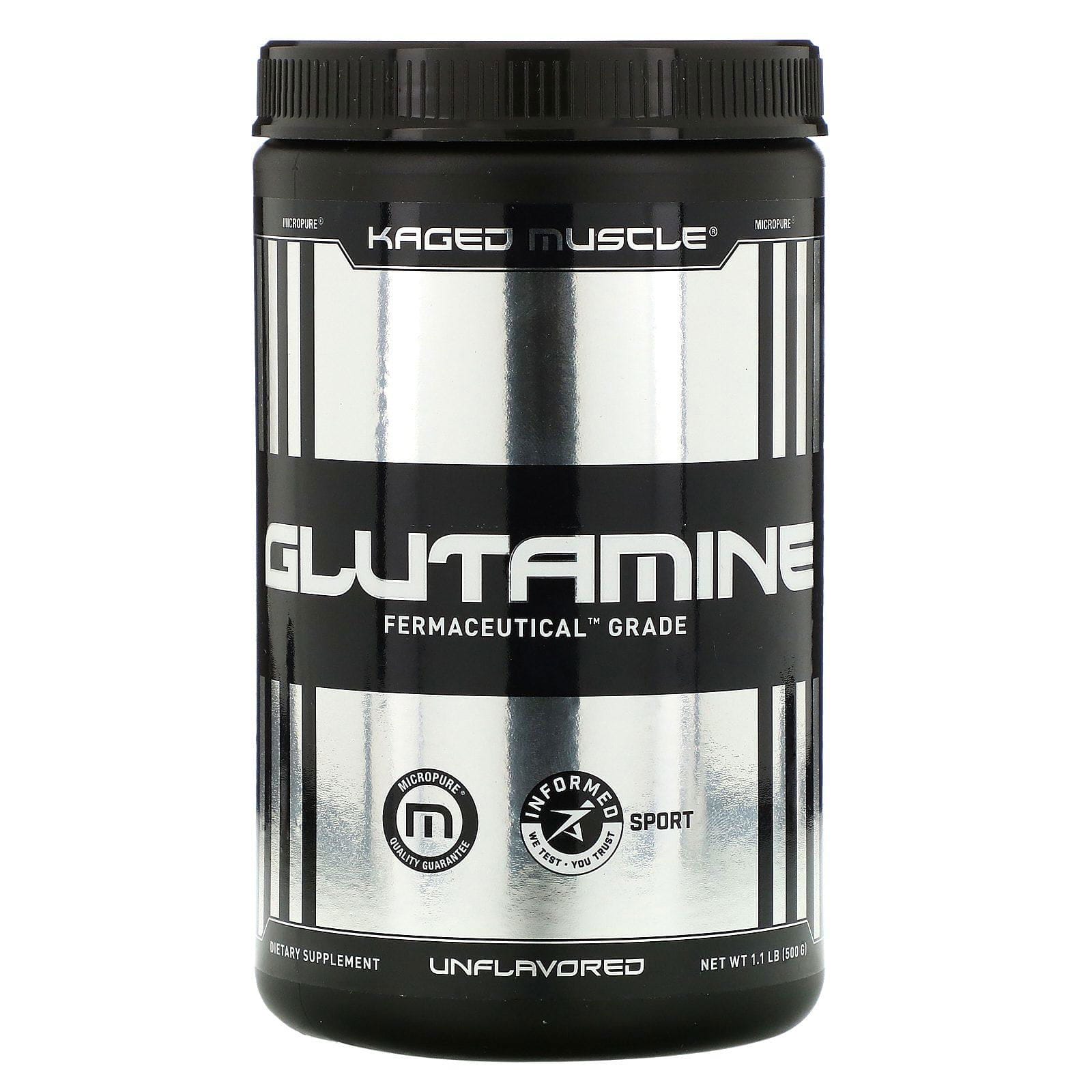 Kaged Muscle, Glutamina, sin sabor, 1,1 lbs (500 g)