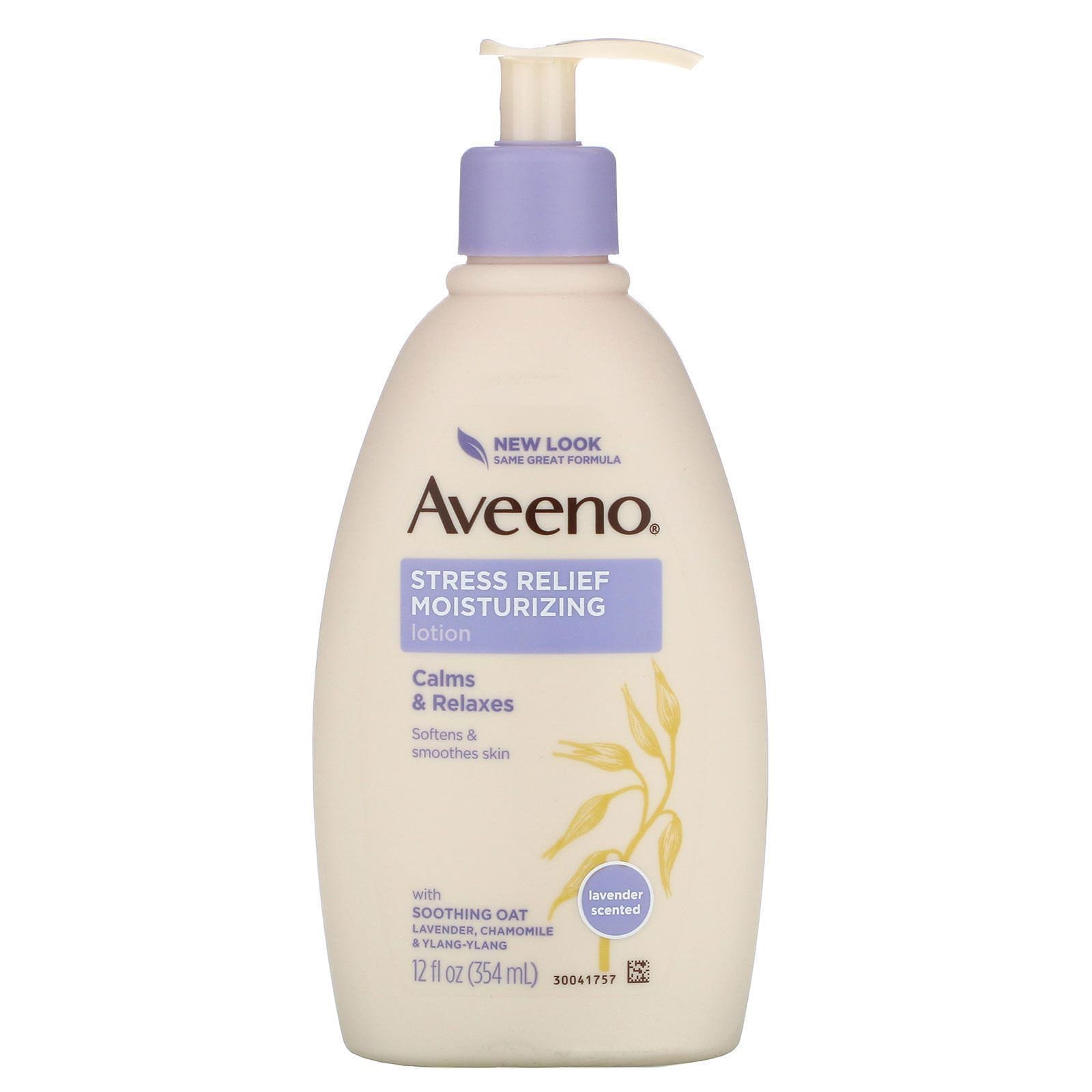Aveeno, Activos Naturales, Loción humectante aliviadora de estrés, 354ml