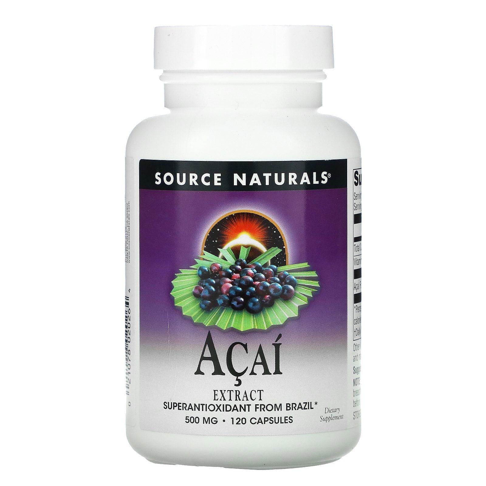 Source Naturals, Extracto de asaí, 500 mg, 120 cápsulas