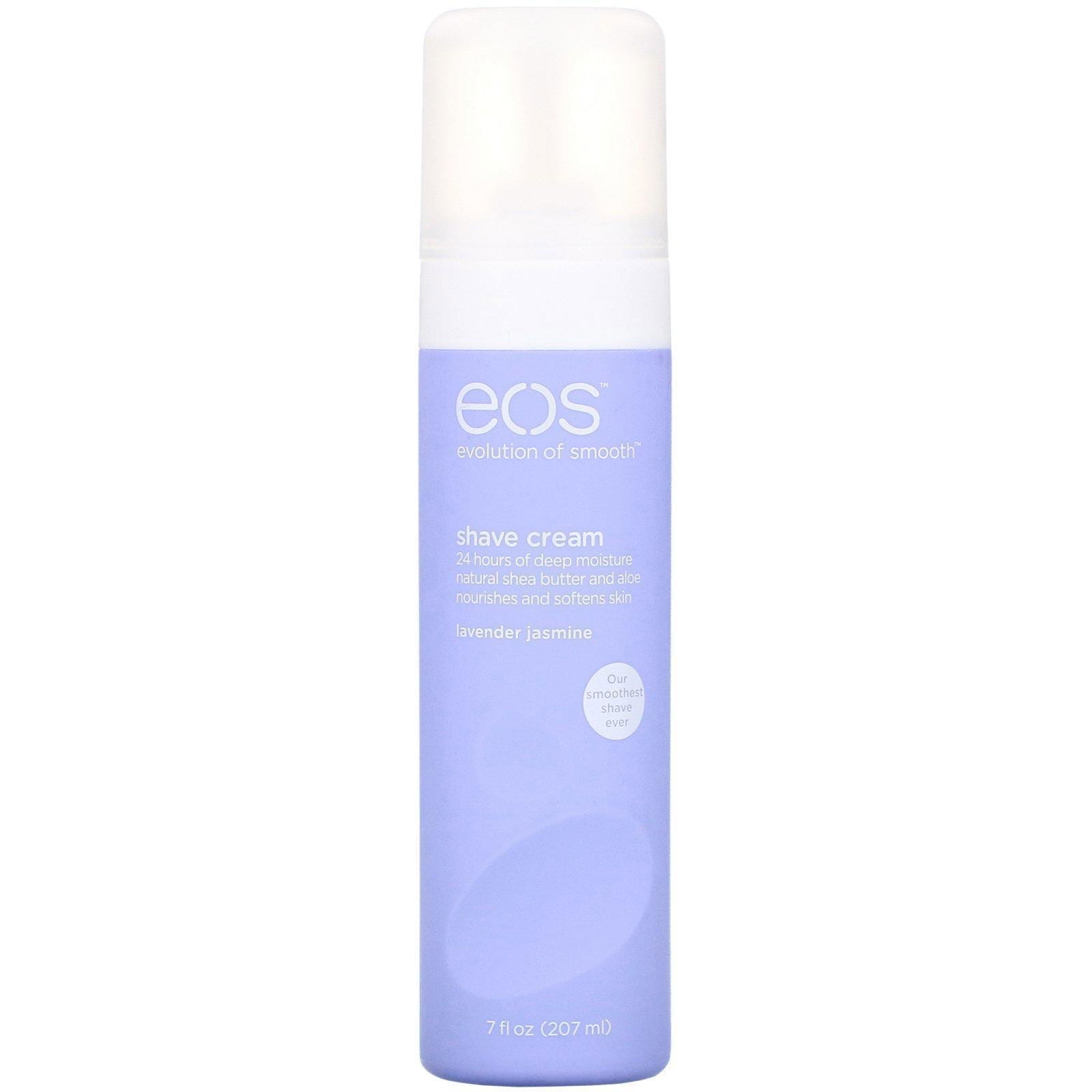 EOS, Crema para afeitar, lavanda y jazmín, 7 onzas fluidas (207 ml)