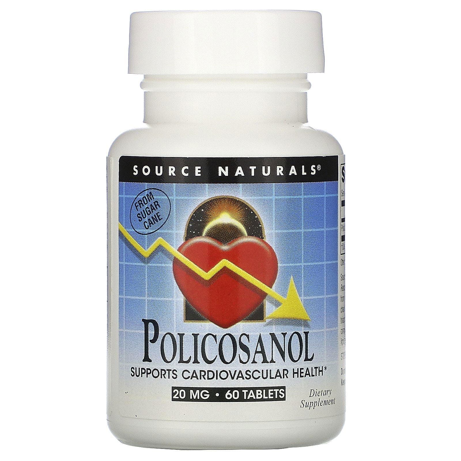 Source Naturals, Policosanol, 20 mg, 60 Comprimidos