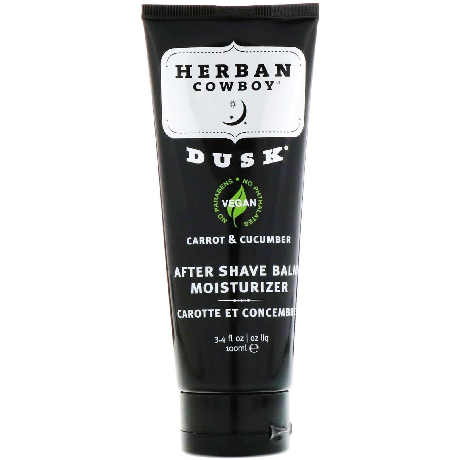 Herban Cowboy, Bálsamo Humectante para Después de Afeitar, Zanahoria y Pepino, 3.4 fl oz (100 ml)