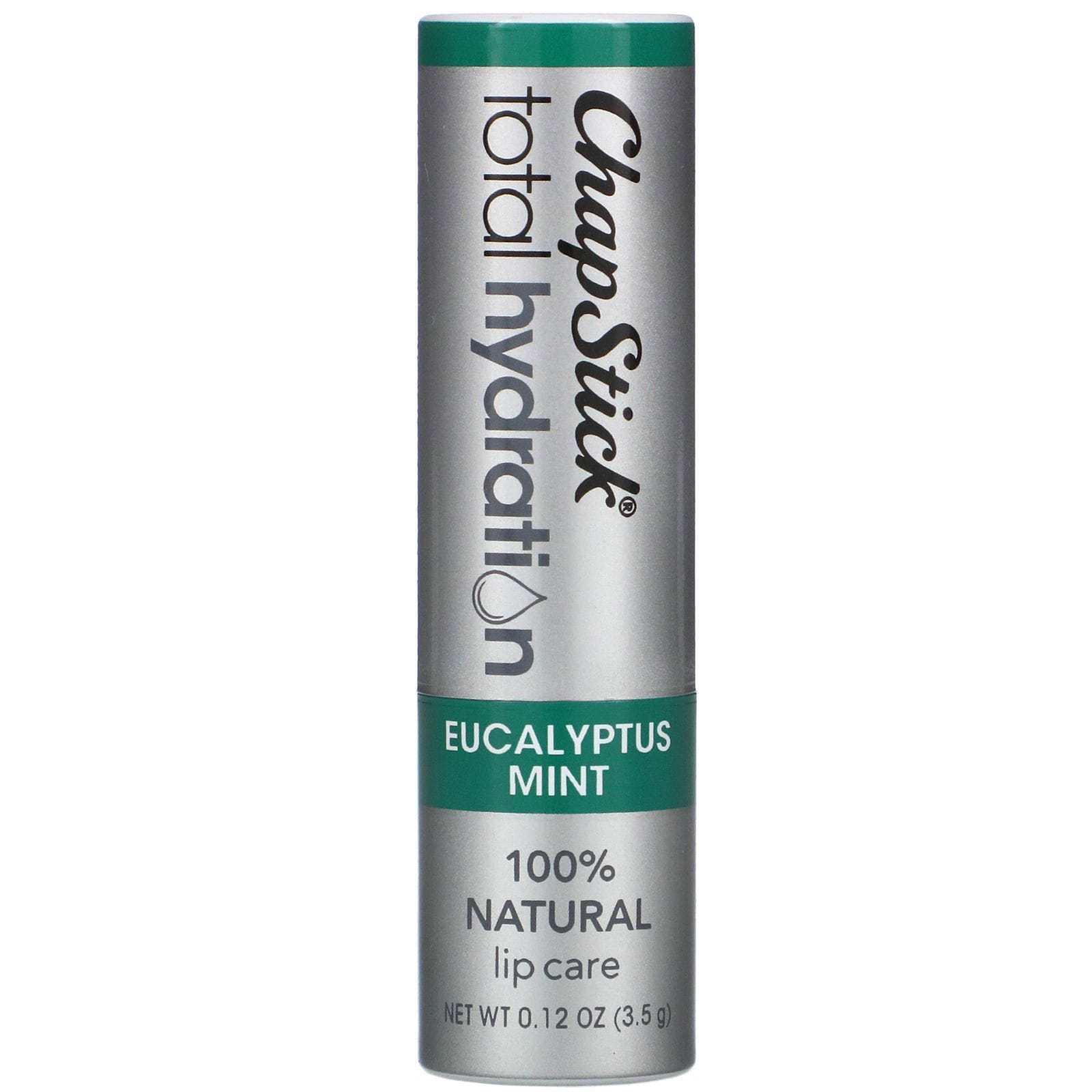 Chapstick, Bálsamo para el cuidado de labios de hidratación total, Menta de eucalipto, 3,5 g (0,12 oz)