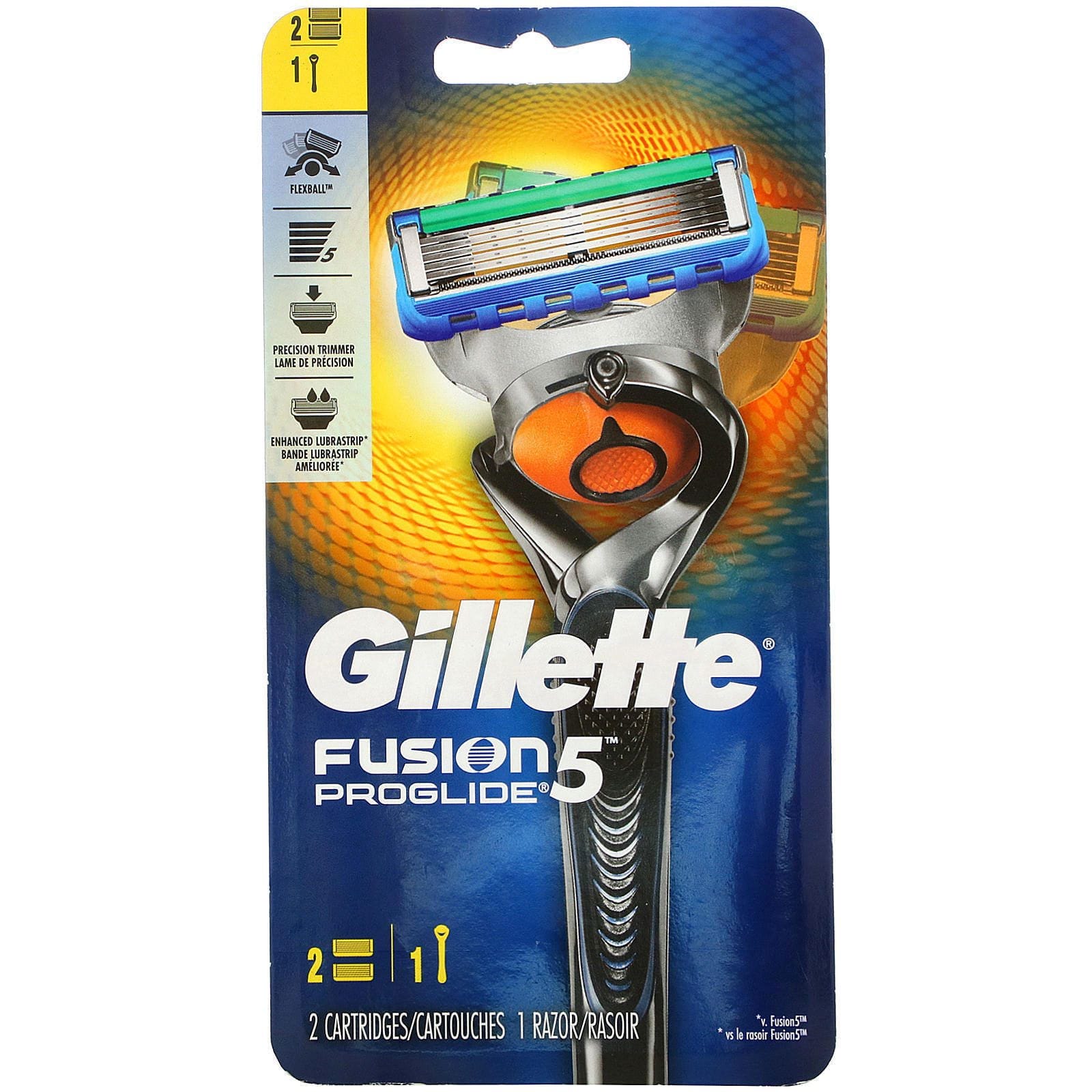 Gillette, Afeitadora Fusion5 Proglide, 1 afeitadora y 2 cartuchos