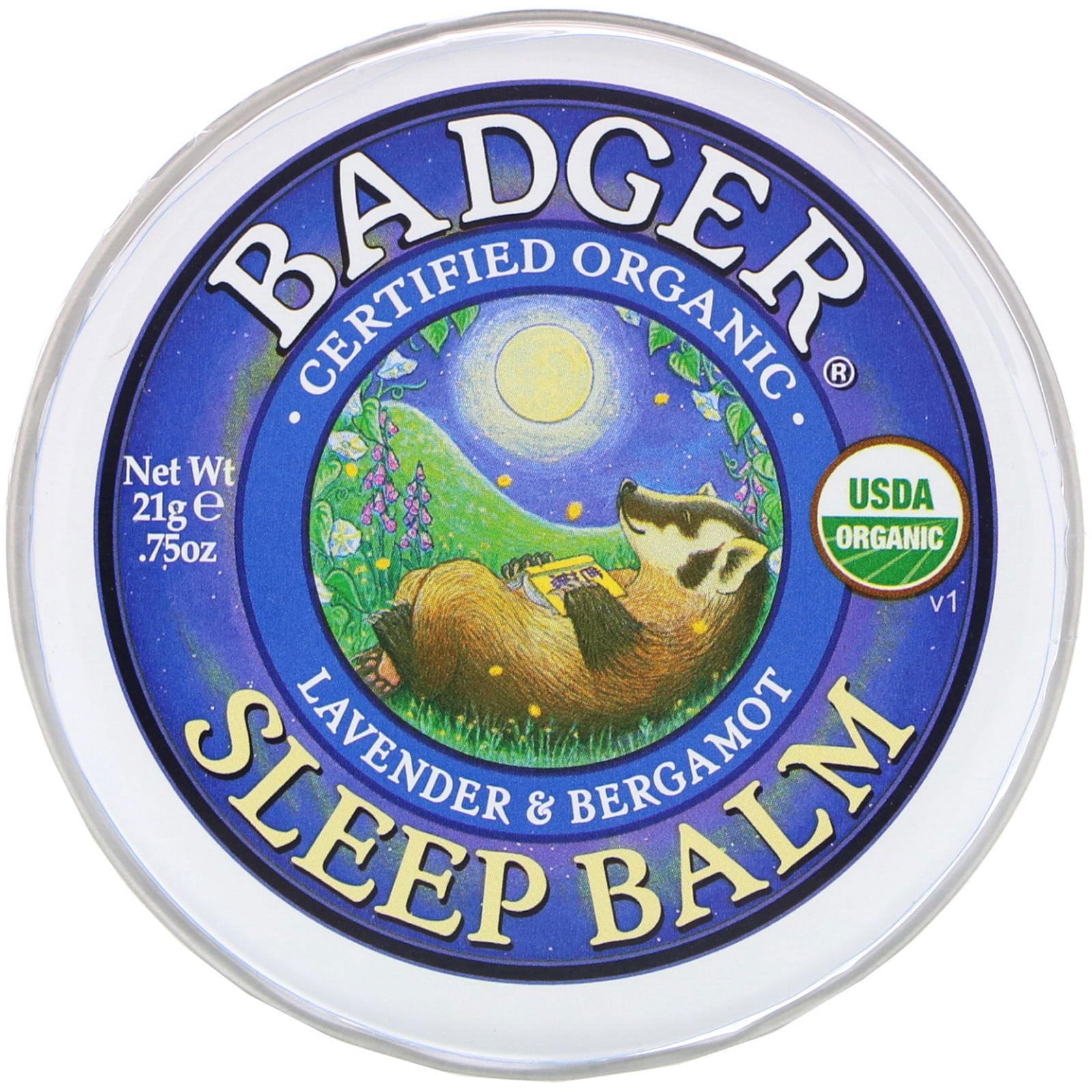 Badger Company, Bálsamo para Dormir, Lavanda & Bergamota, .75 oz (21 g)