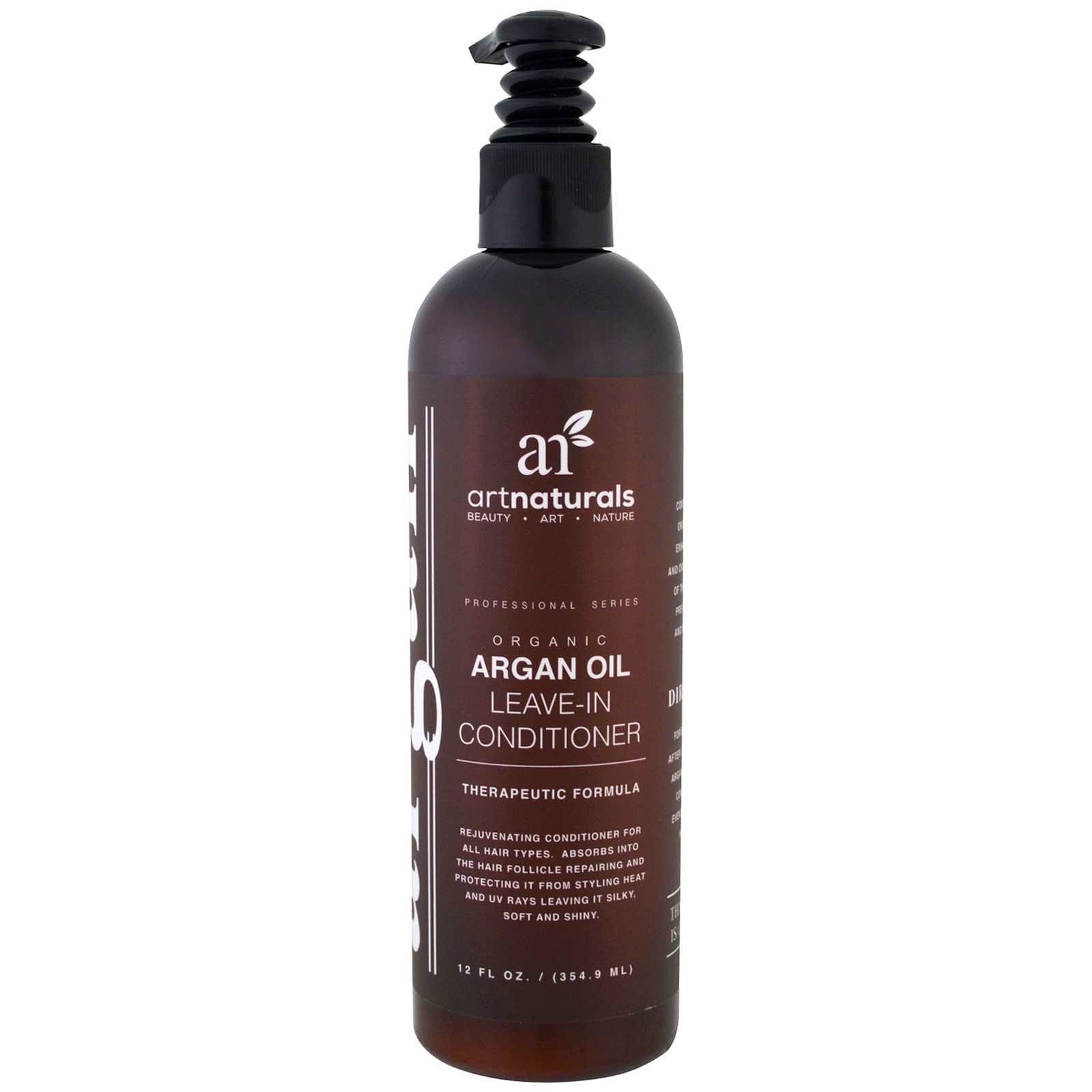 Artnaturals, Acondicionador sin enjuagar de aceite de argán orgánico, Fórmula terapéutica, 12 oz (354.9 ml)