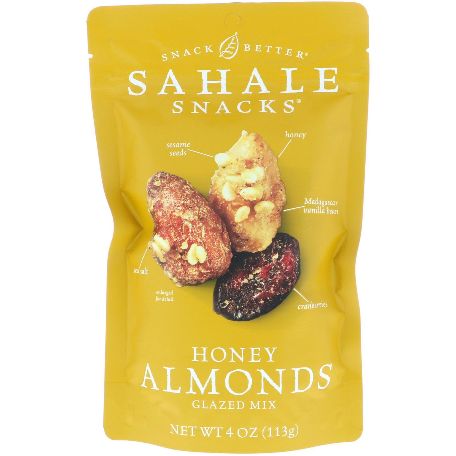 Sahale Snacks, Glazed Mix, Honey Almonds, 4 oz (113 g)