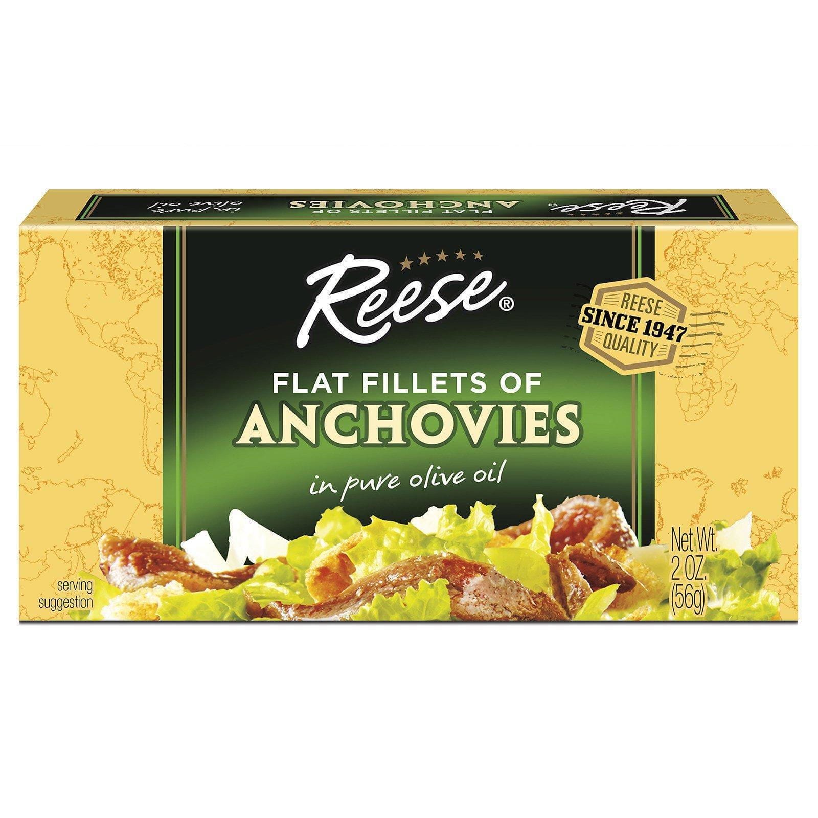 Reese, Filetes de Anchoas en Aceite de Oliva Puro, 2 oz (56 g)