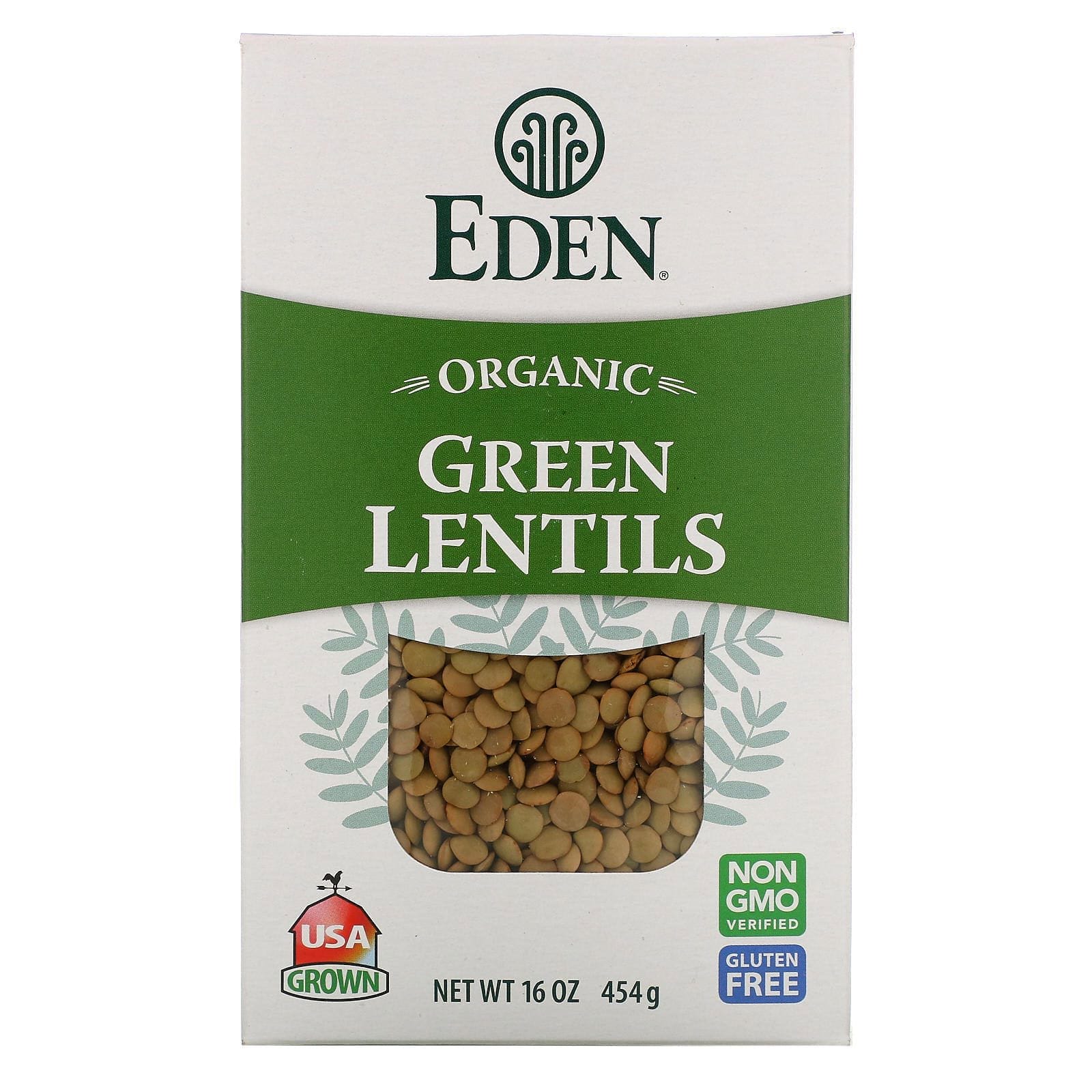 Eden Foods, Orgánicas, Lentejas Verdes, 16 oz (454 g)
