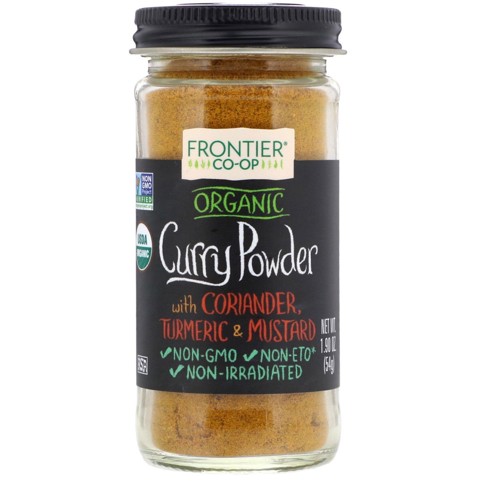 Frontier Natural Products, Polvo de curry orgánico, mezcla sin sal, 1.90 oz (54 g)