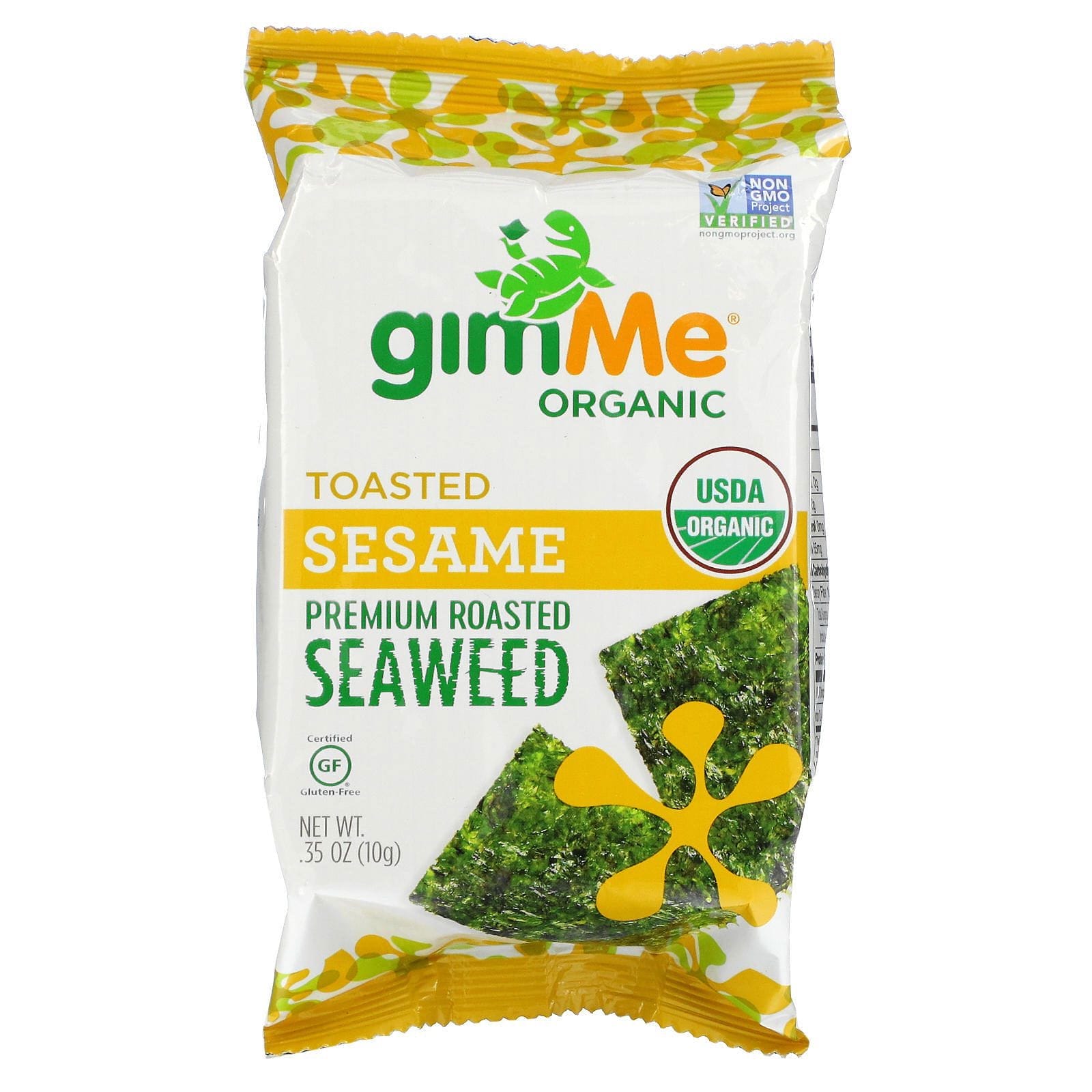 gimMe, Premium Roasted Seaweed, Toasted Sesame , 0.35 oz (10 g)