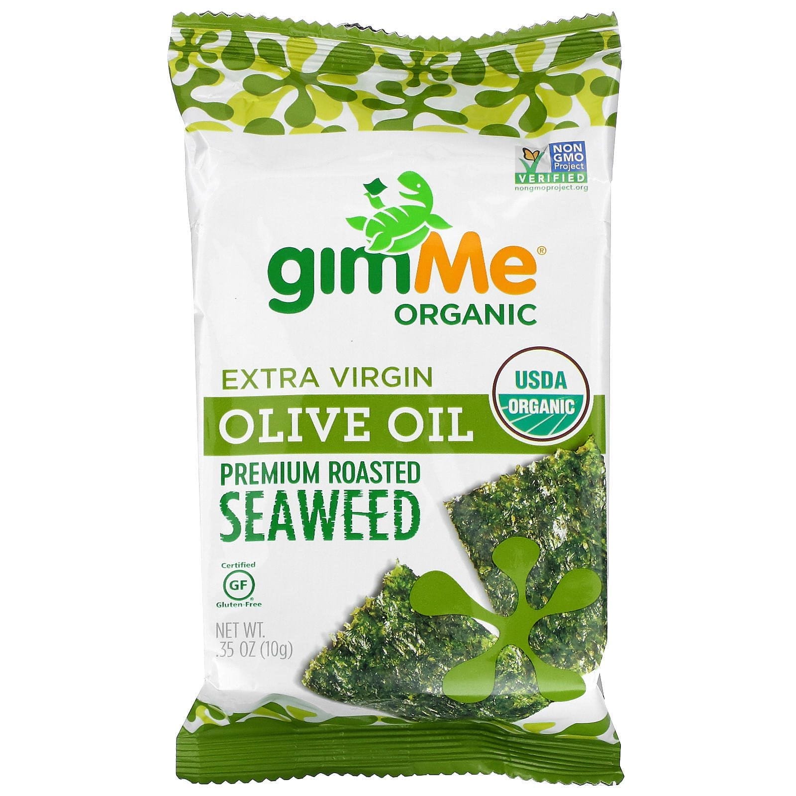 gimMe, Premium Roasted Seaweed, Extra Virgin Olive Oil, 0.35 oz (10 g)