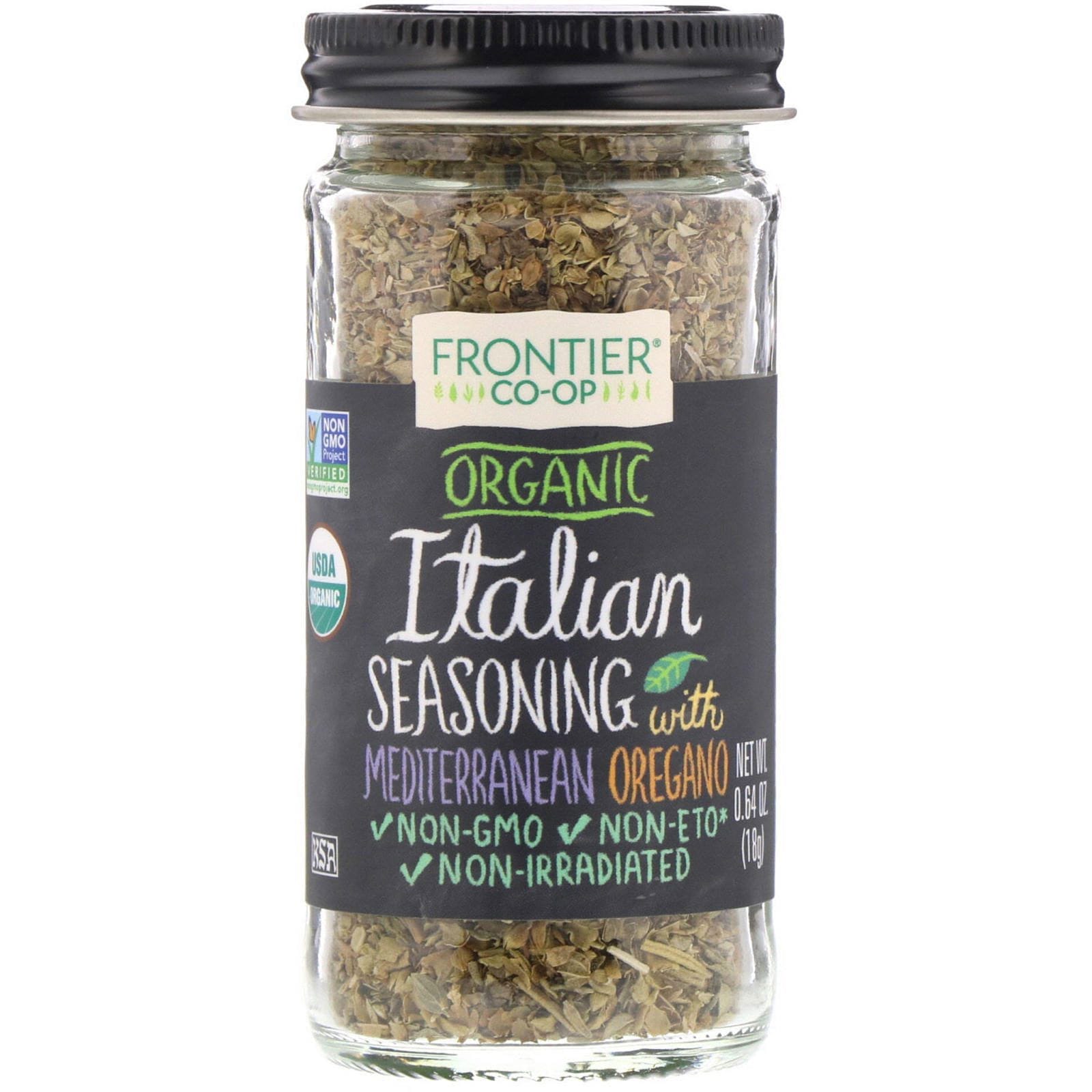 Frontier Natural Products, Condimento italiano orgánico con orégano mediterráneo, 0.64 onzas (18 g)