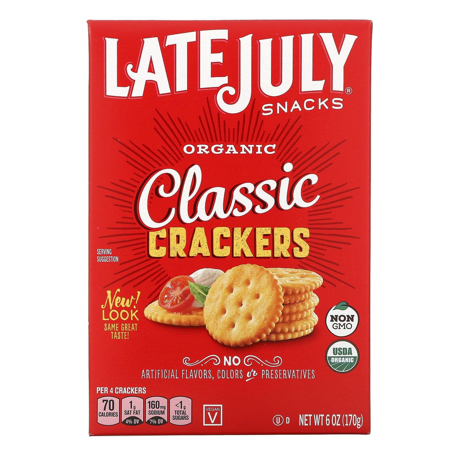 Late July, Galletas clásicas orgánicas, 170 g (6 oz)
