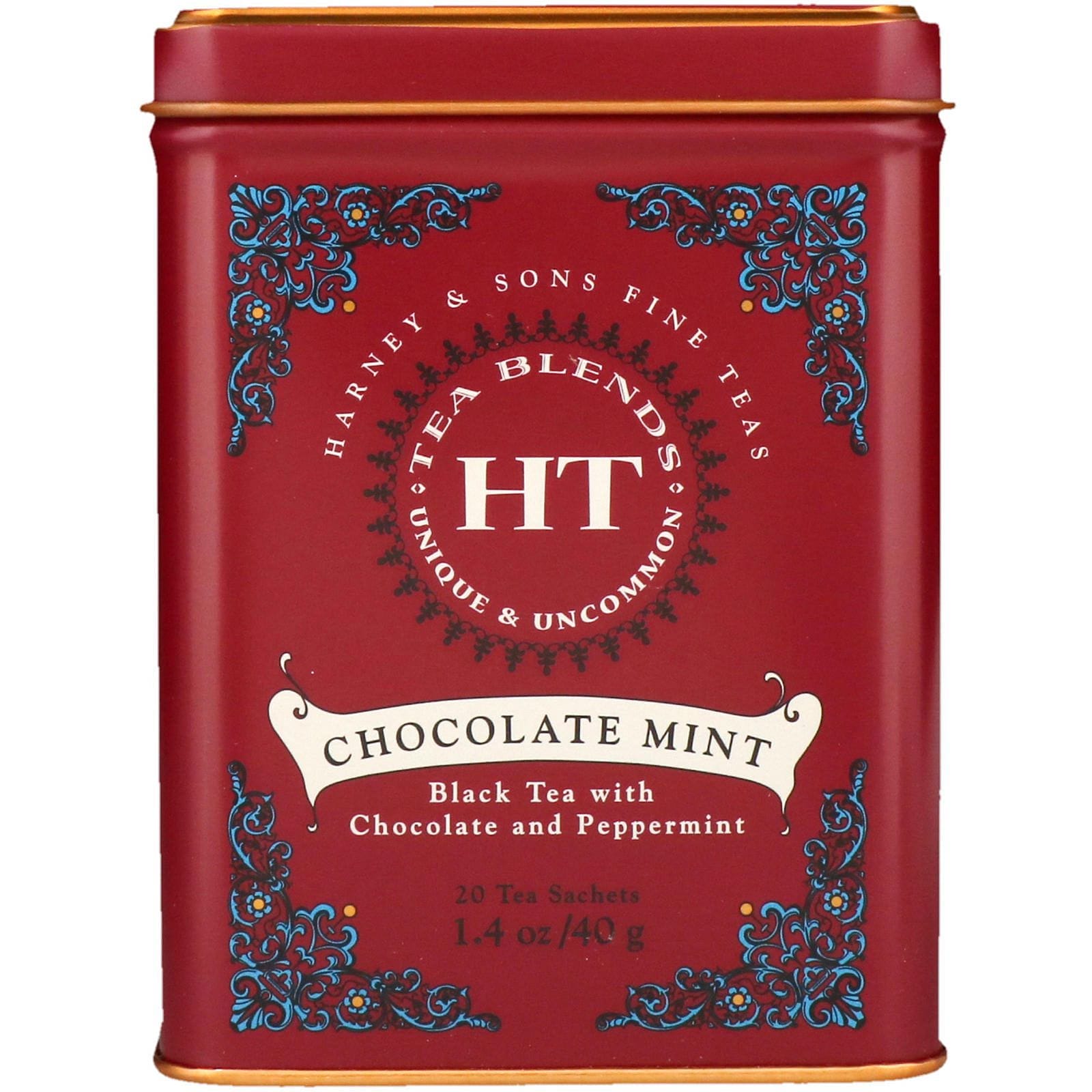 Harney & Sons, Chocolate de menta, 20 bolsas de té, 1.4 oz (40 g)