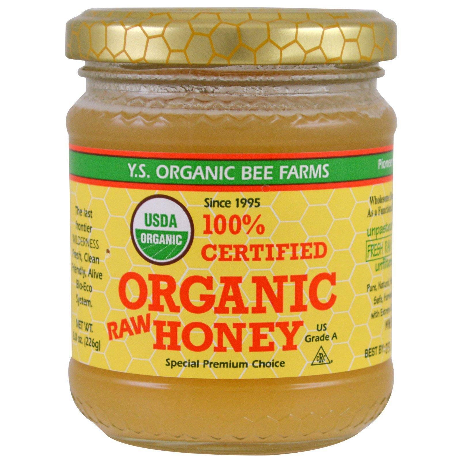 Y.S. Eco Bee Farms, Miel cruda 100 % orgánica certificada, 8.0 oz (226 g)