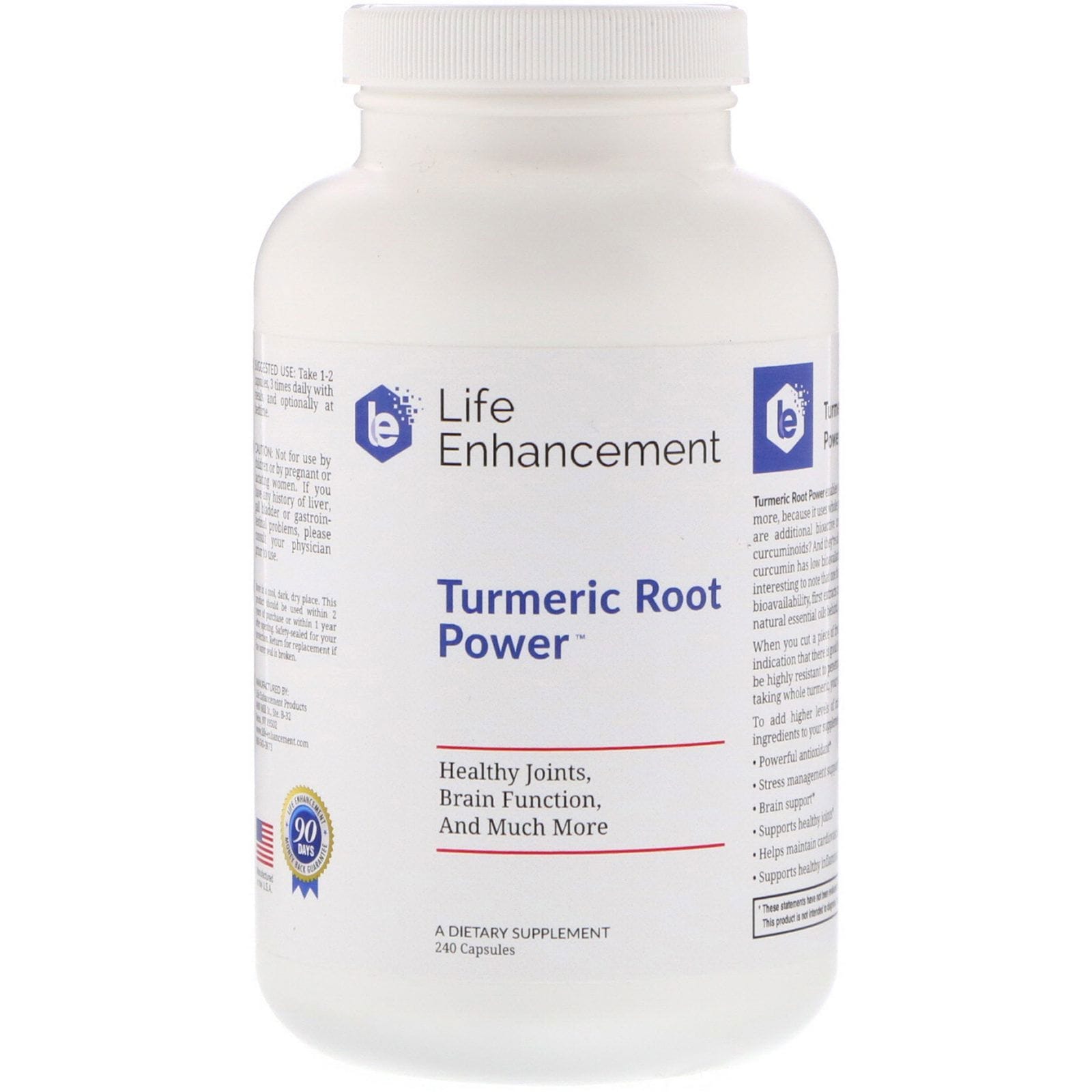 Life Enhancement, Turmeric Root Power, 240 cápsulas