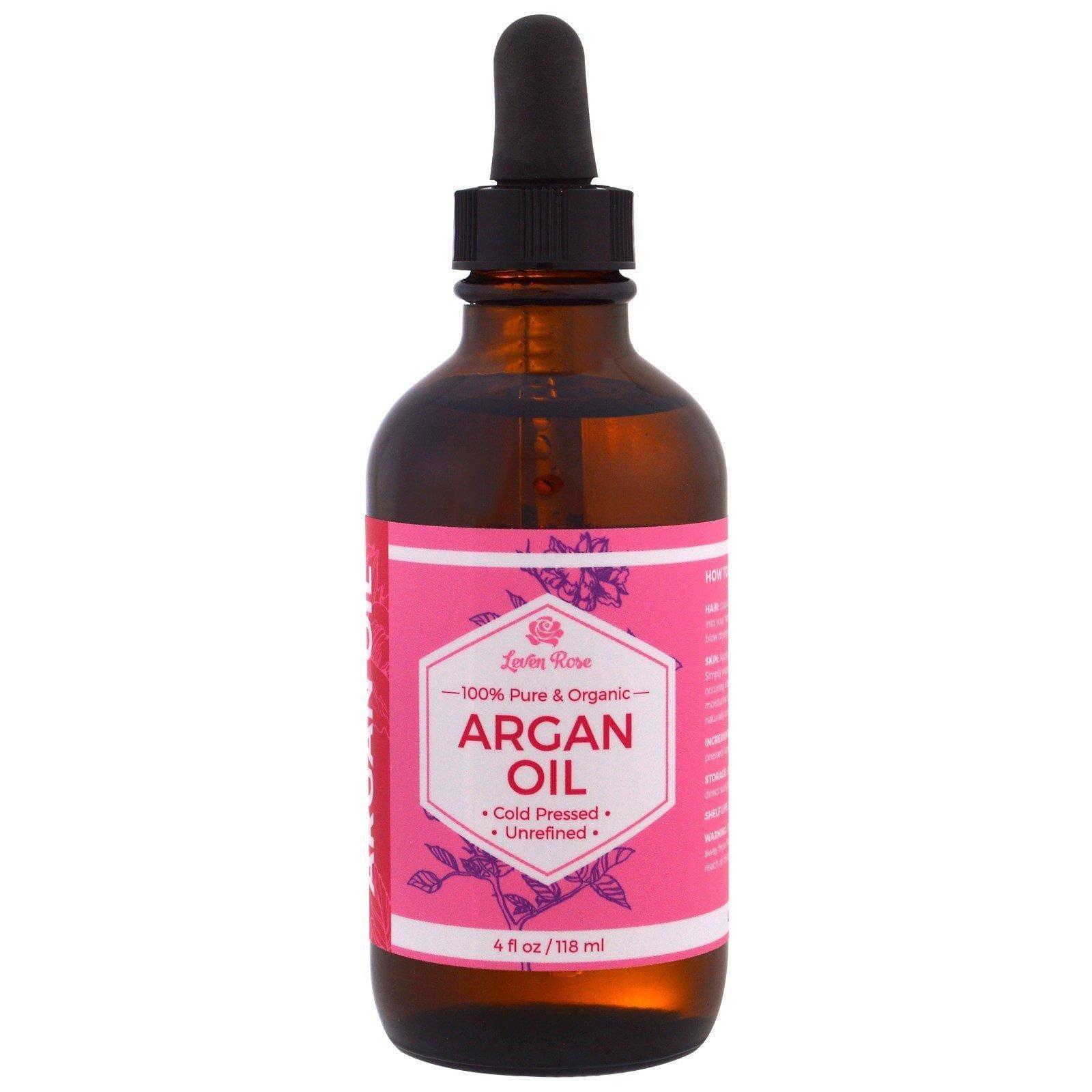 Leven Rose, Aceite de argán 100 % puro y orgánico, 4 oz (118 ml)