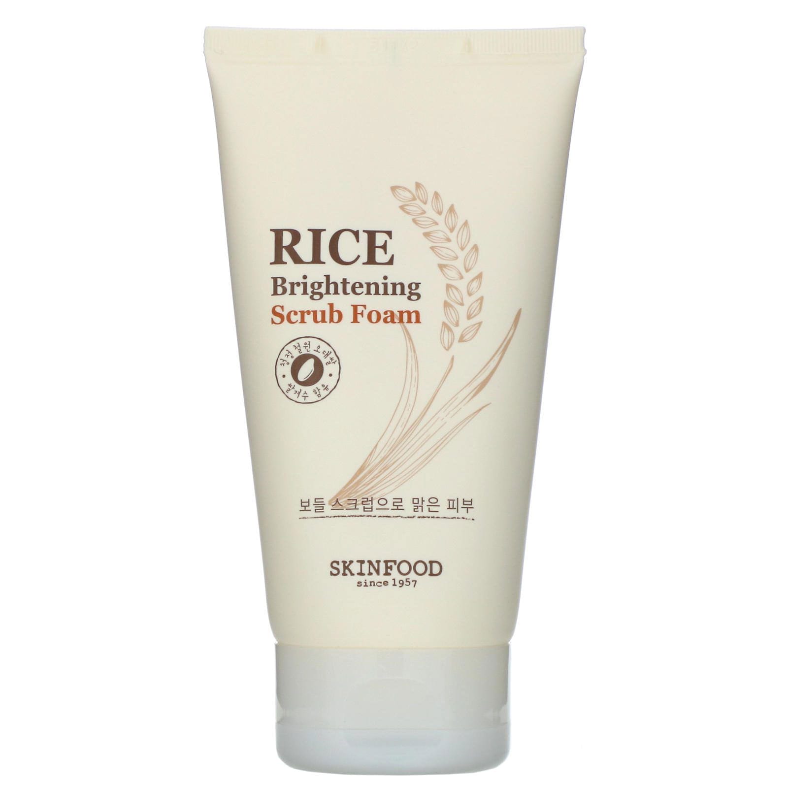 Skinfood, Espuma exfoliadora iluminadora de arroz, 5.07 fl oz (150 ml)