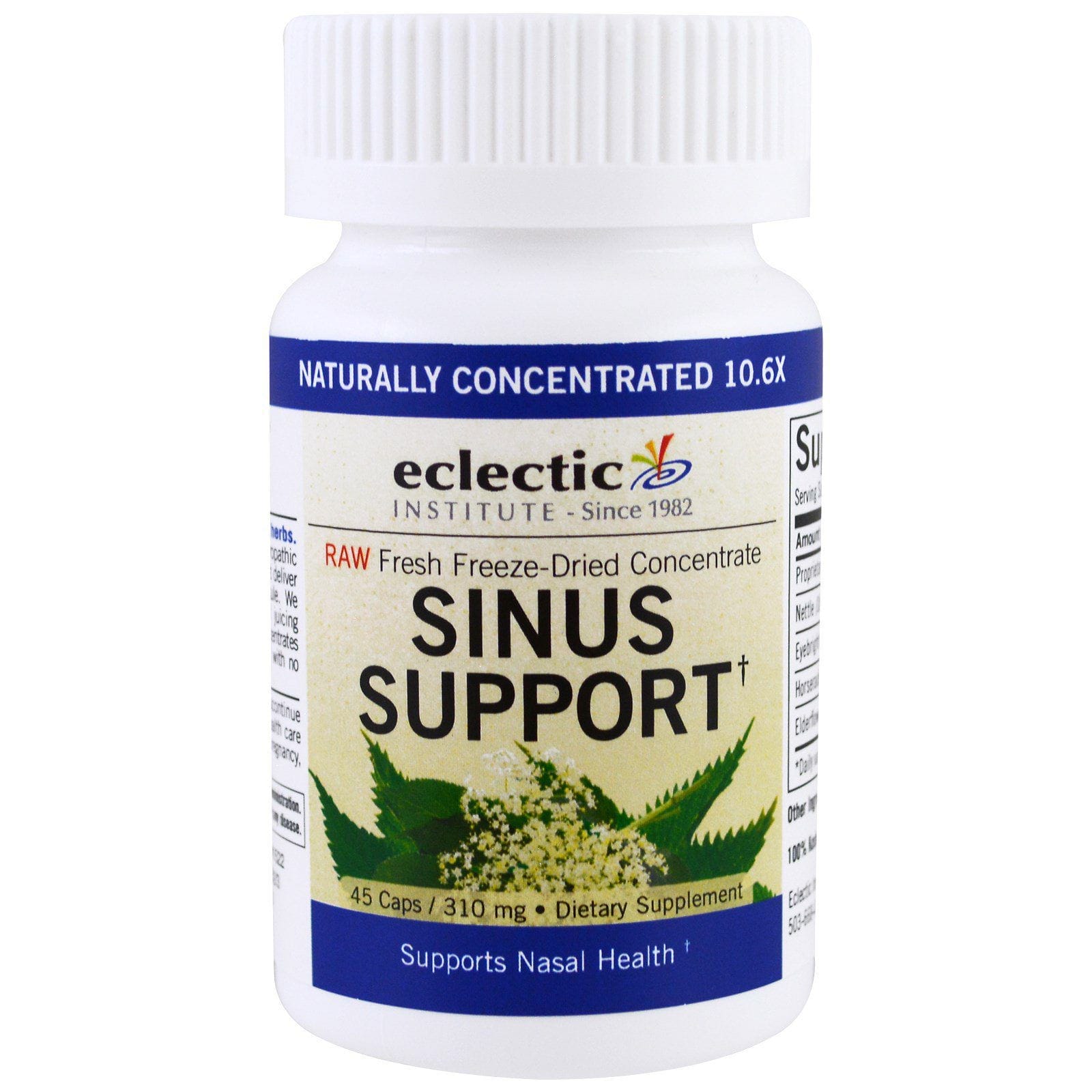 Eclectic Institute, Apoyo nasal, 310 mg, 45 cápsulas vegetarianas