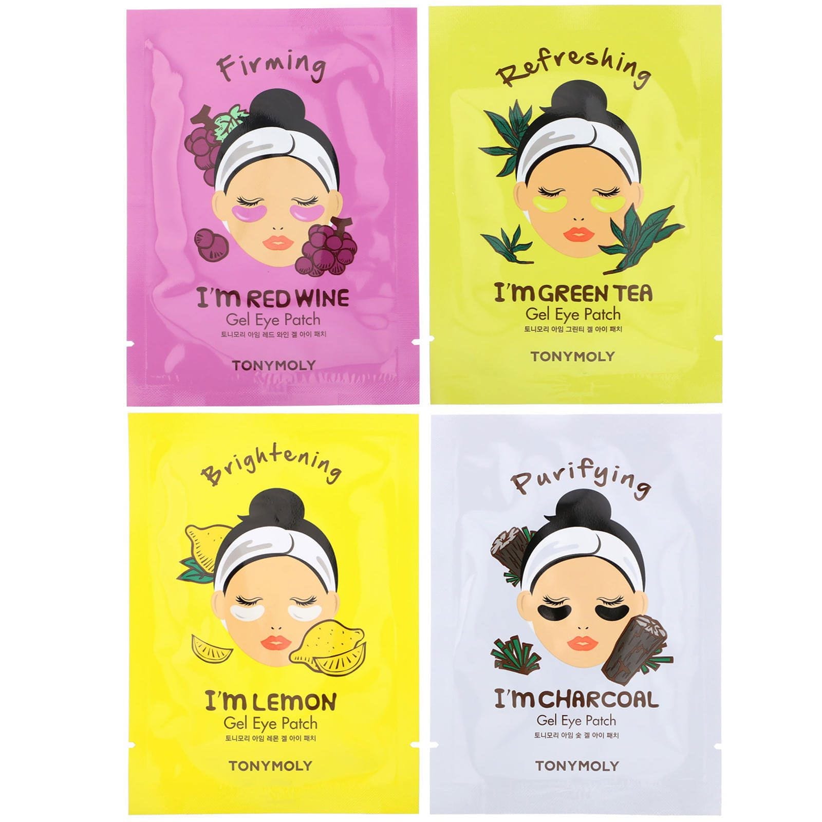 Tony Moly, Buzz Off Puffy Eyes, Eye Mask Set, 4 Piece Set
