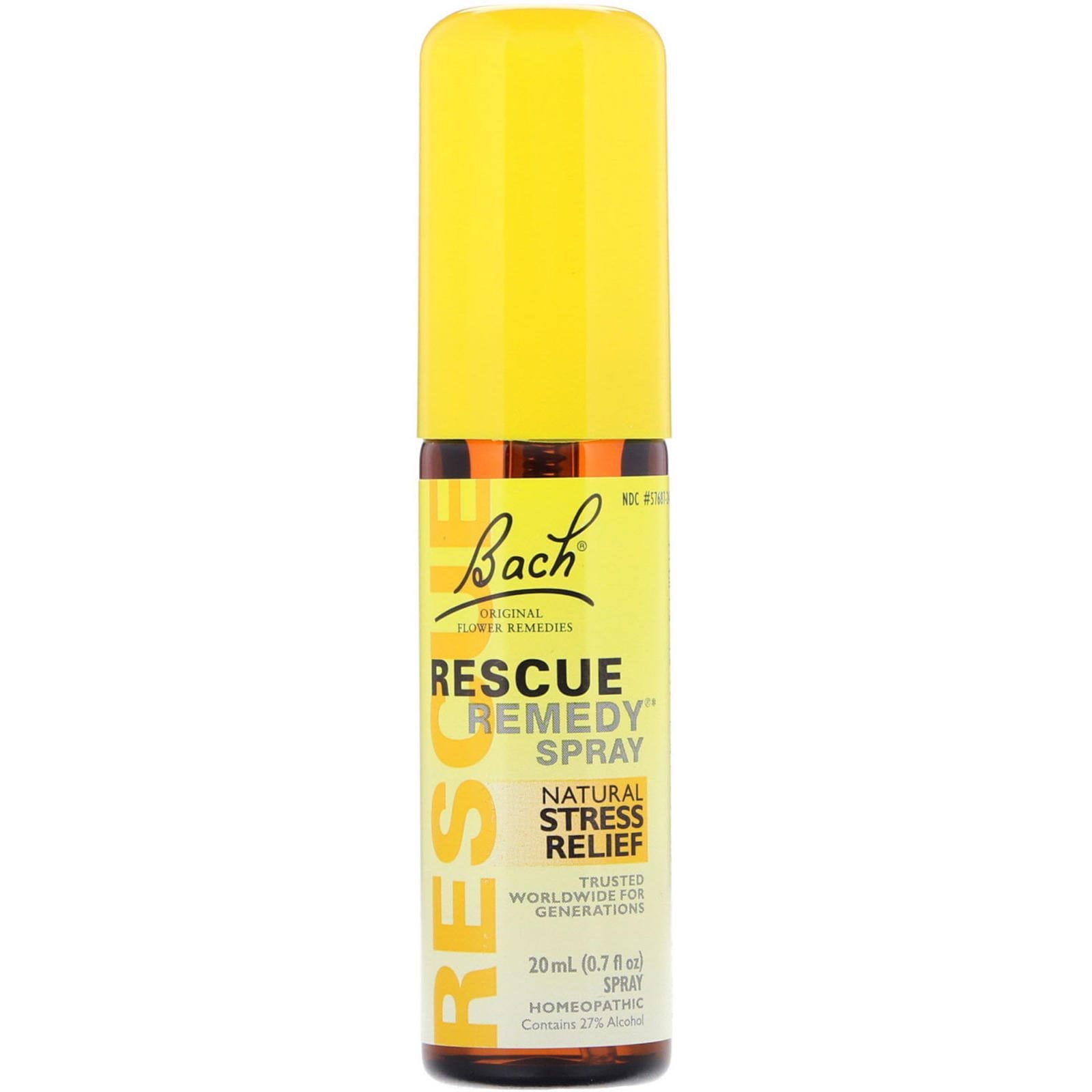 Bach, Original Flower Remedies, Rescue Remedy Spray, Natural Stress Relief, 0.7 fl oz (20 ml)