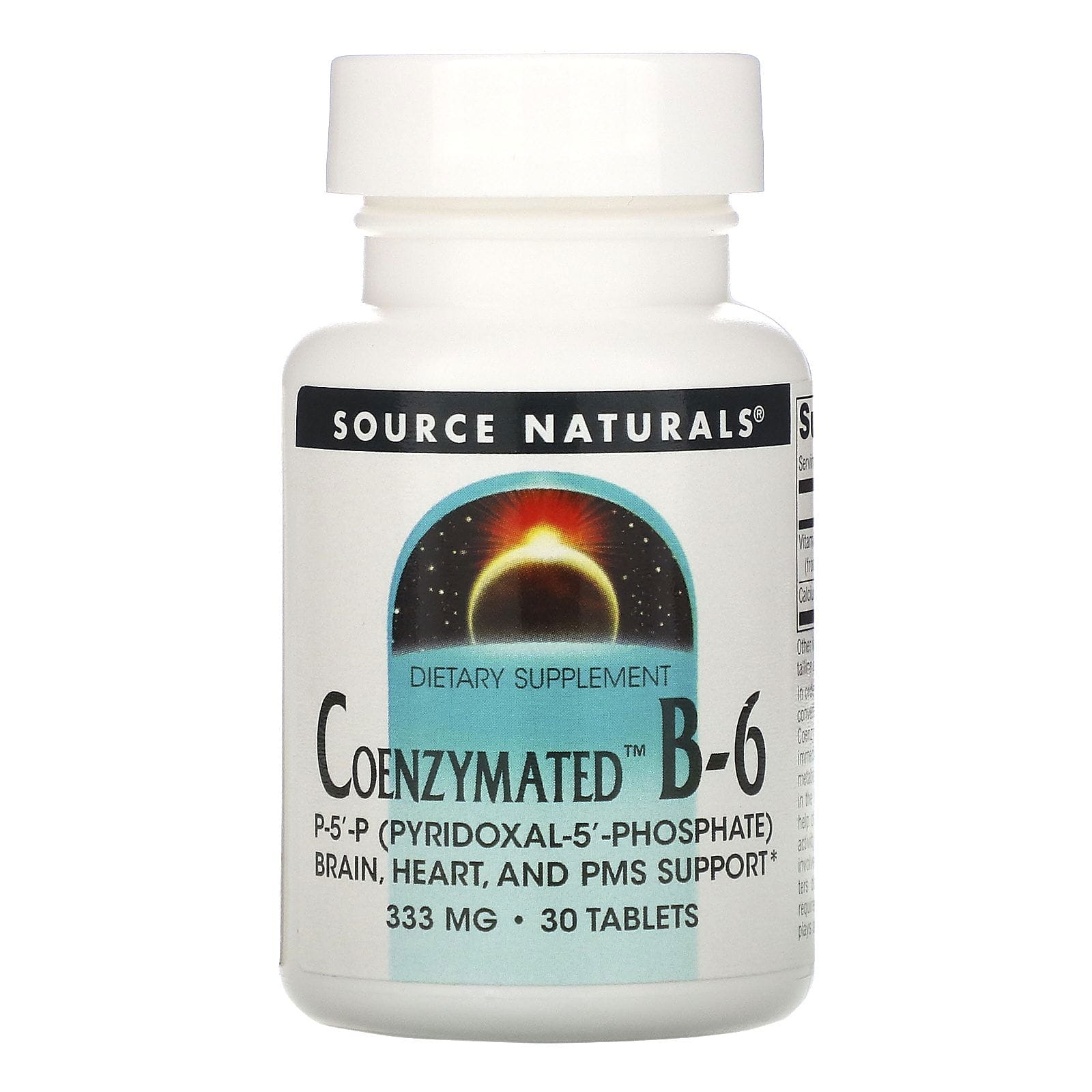 Source Naturals, B6 Coenzymated, Suplemento alimentario, 333 mg, 30 comprimidos