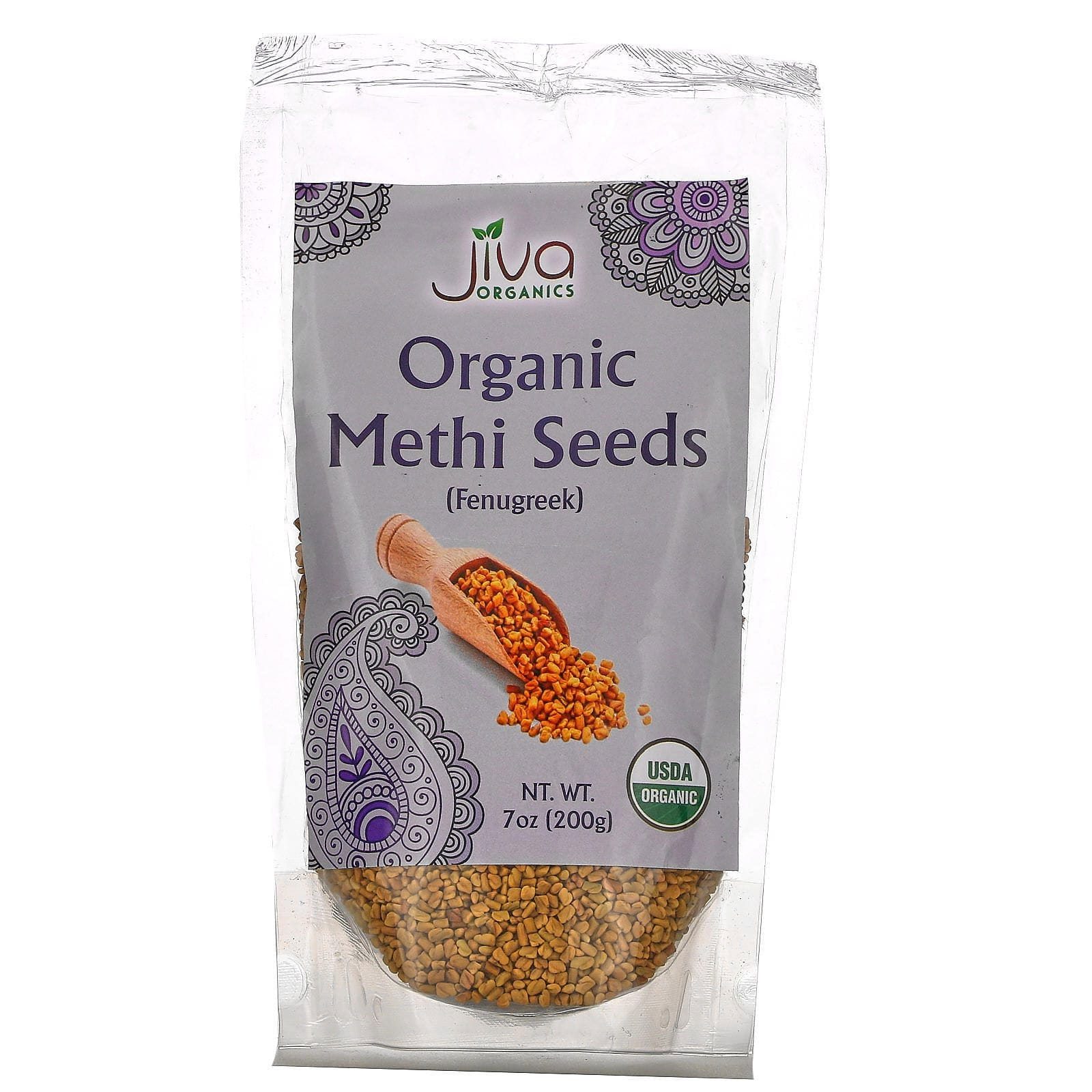 Jiva Organics, Organic Methi Seeds, 7 oz (200 g)