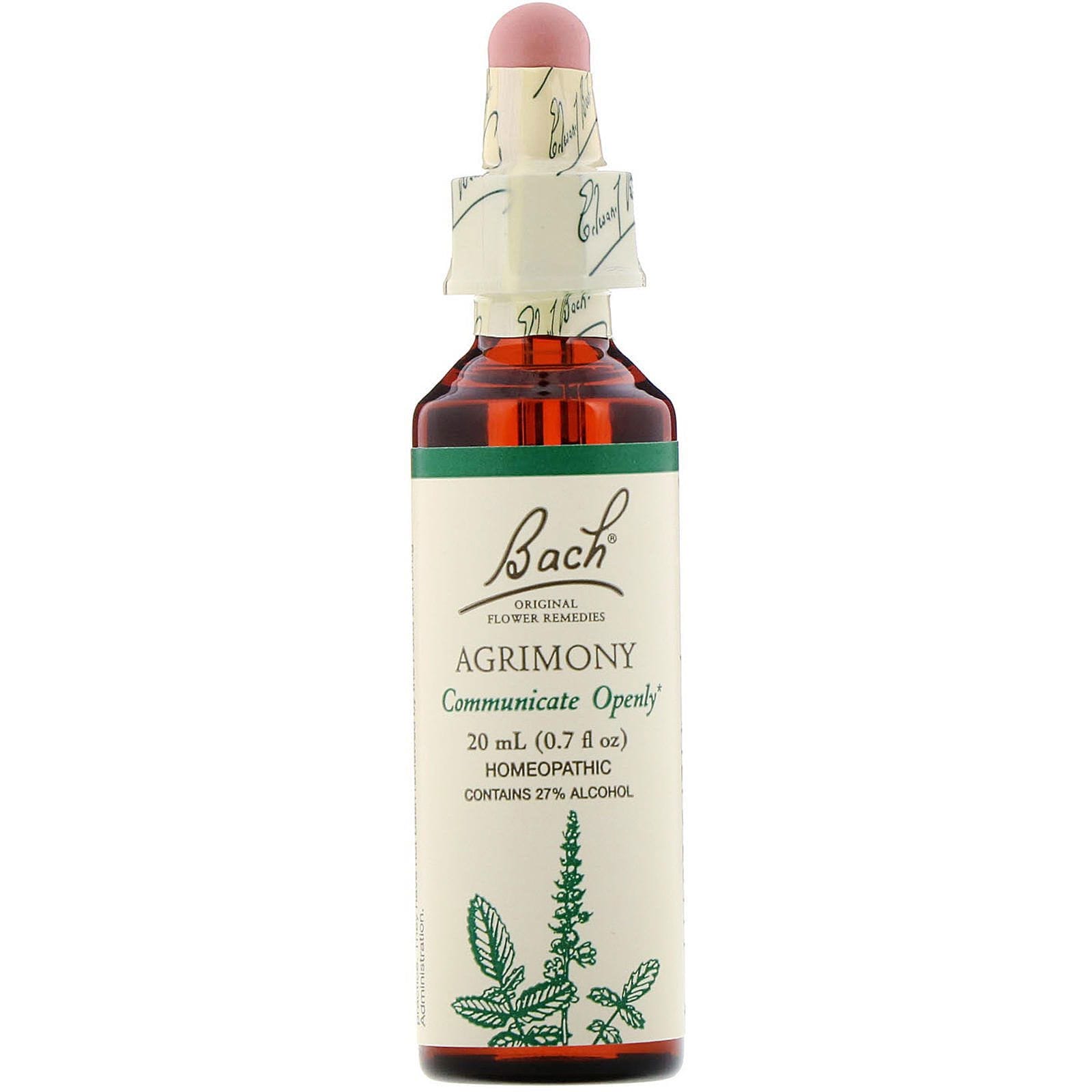 Bach, Original Flower Remedies, Agrimony, 0.7 fl oz (20 ml)