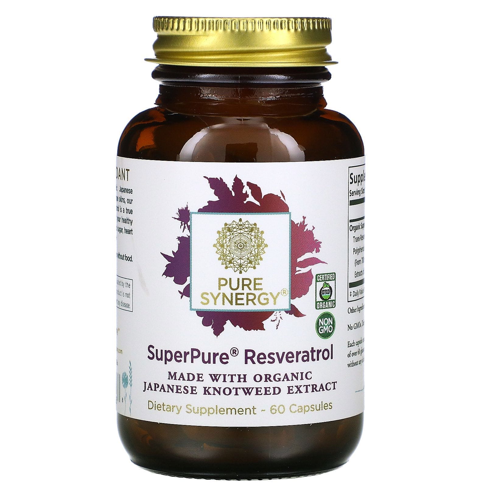 Pure Synergy, SuperPure, Resveratrol, 60 cápsulas