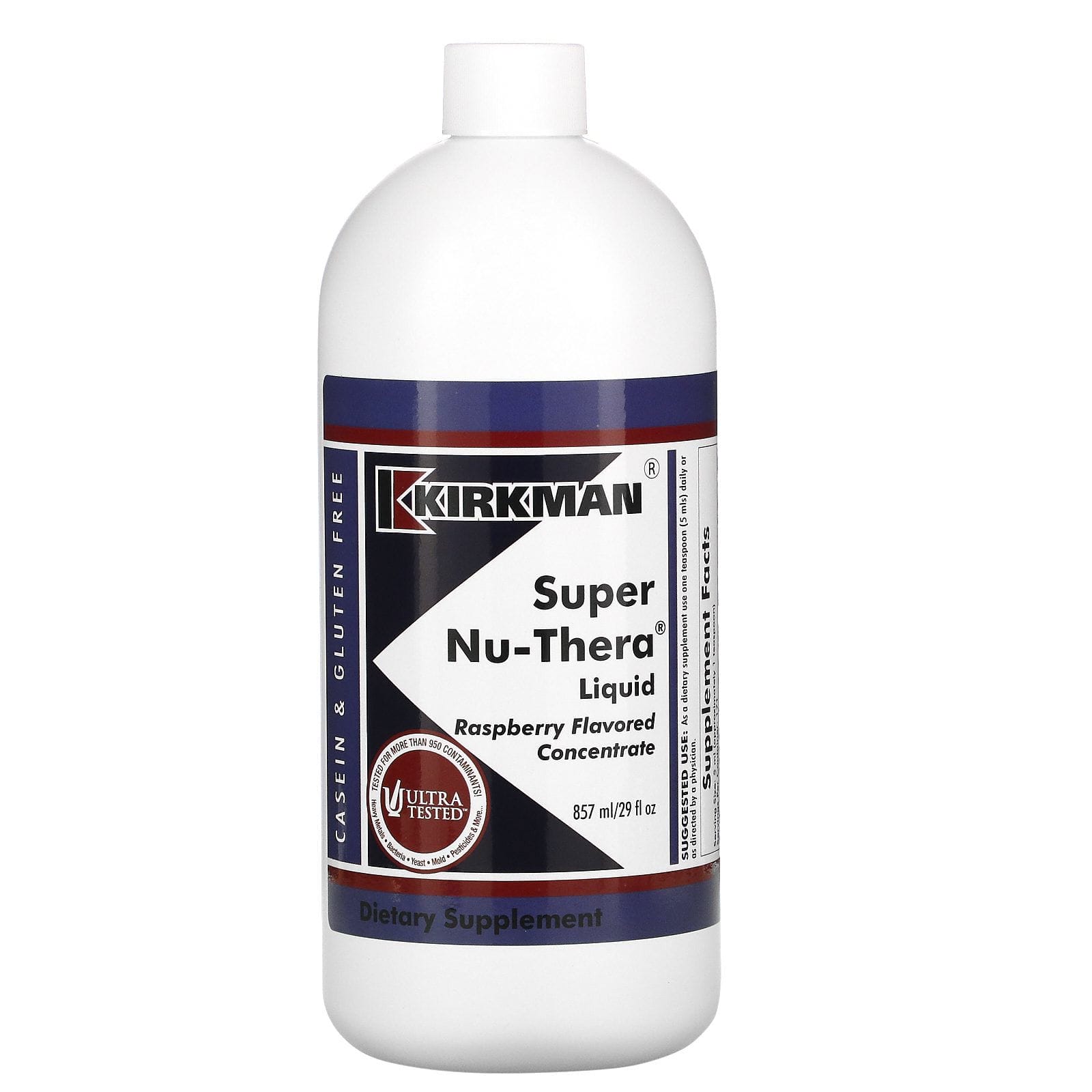 Kirkman Labs, Super Nu-Thera líquido, sabor a frambuesa, 29 fl oz (857 ml)