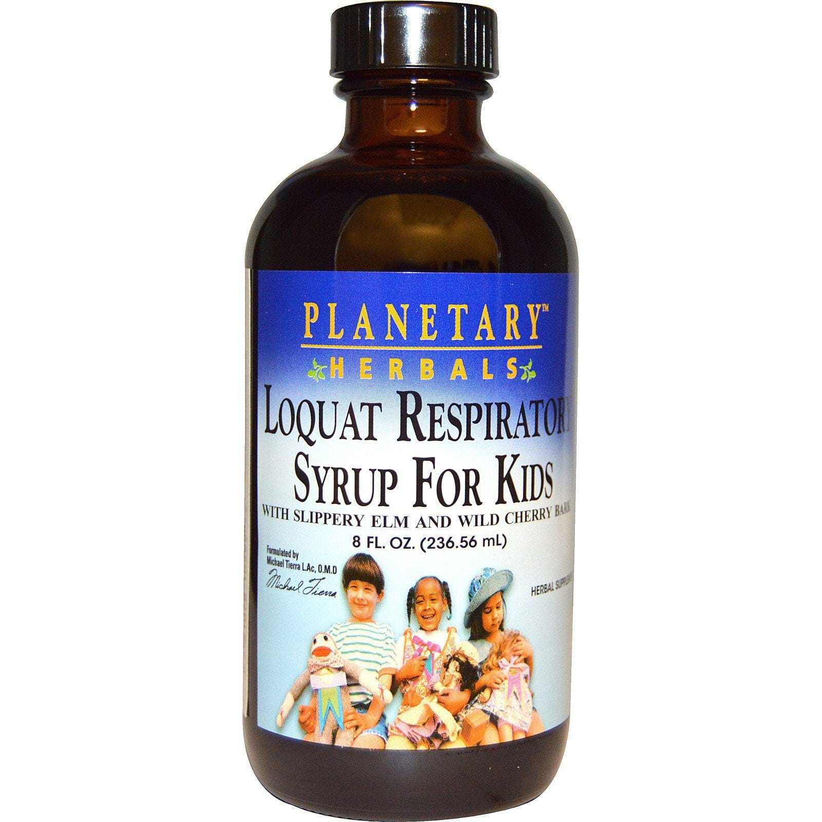 Planetary Herbals, Jarabe respiratorio de níspero para niños, 8 fl oz (236.56 ml)