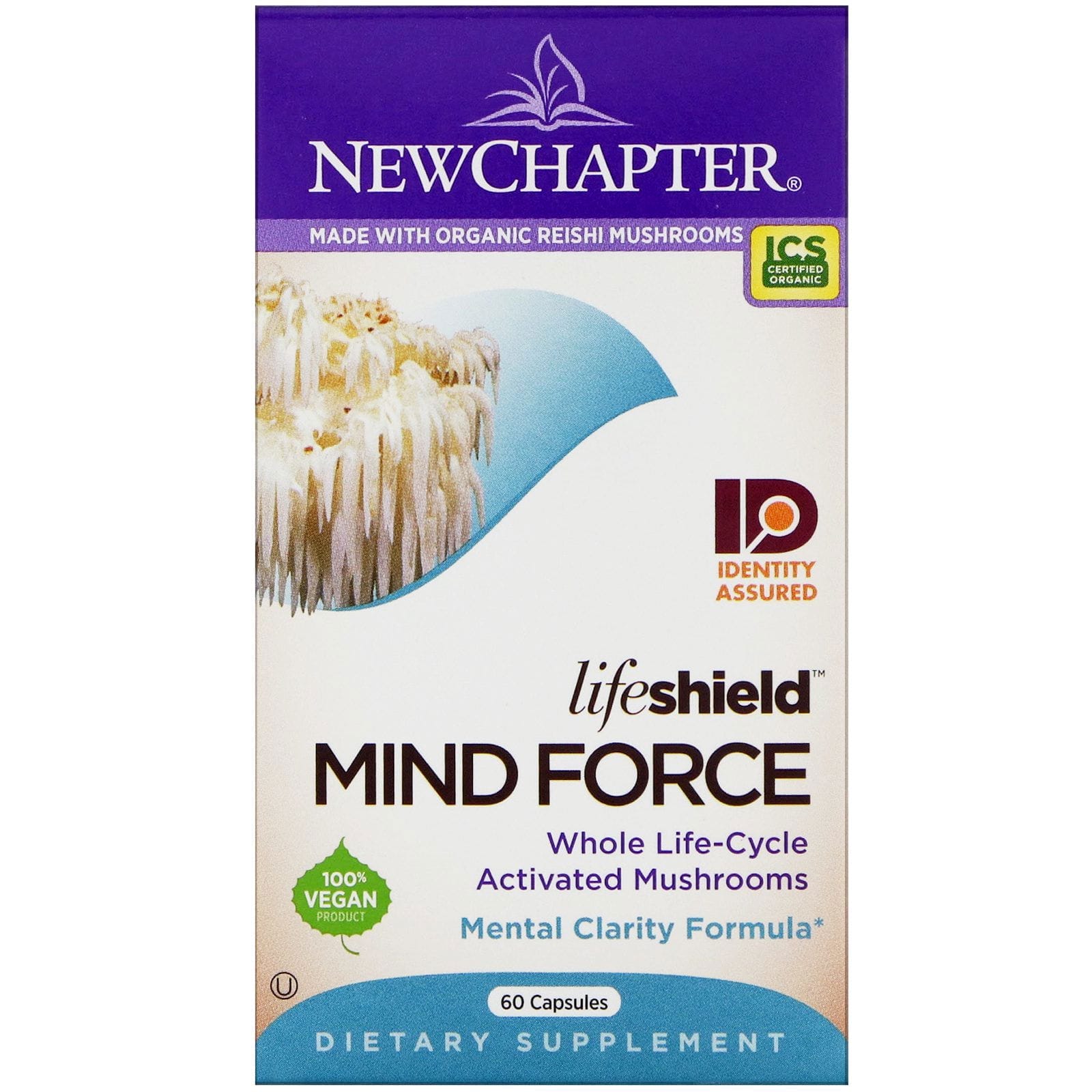 New Chapter, LifeShield, Fuerza mental, 60 cápsulas